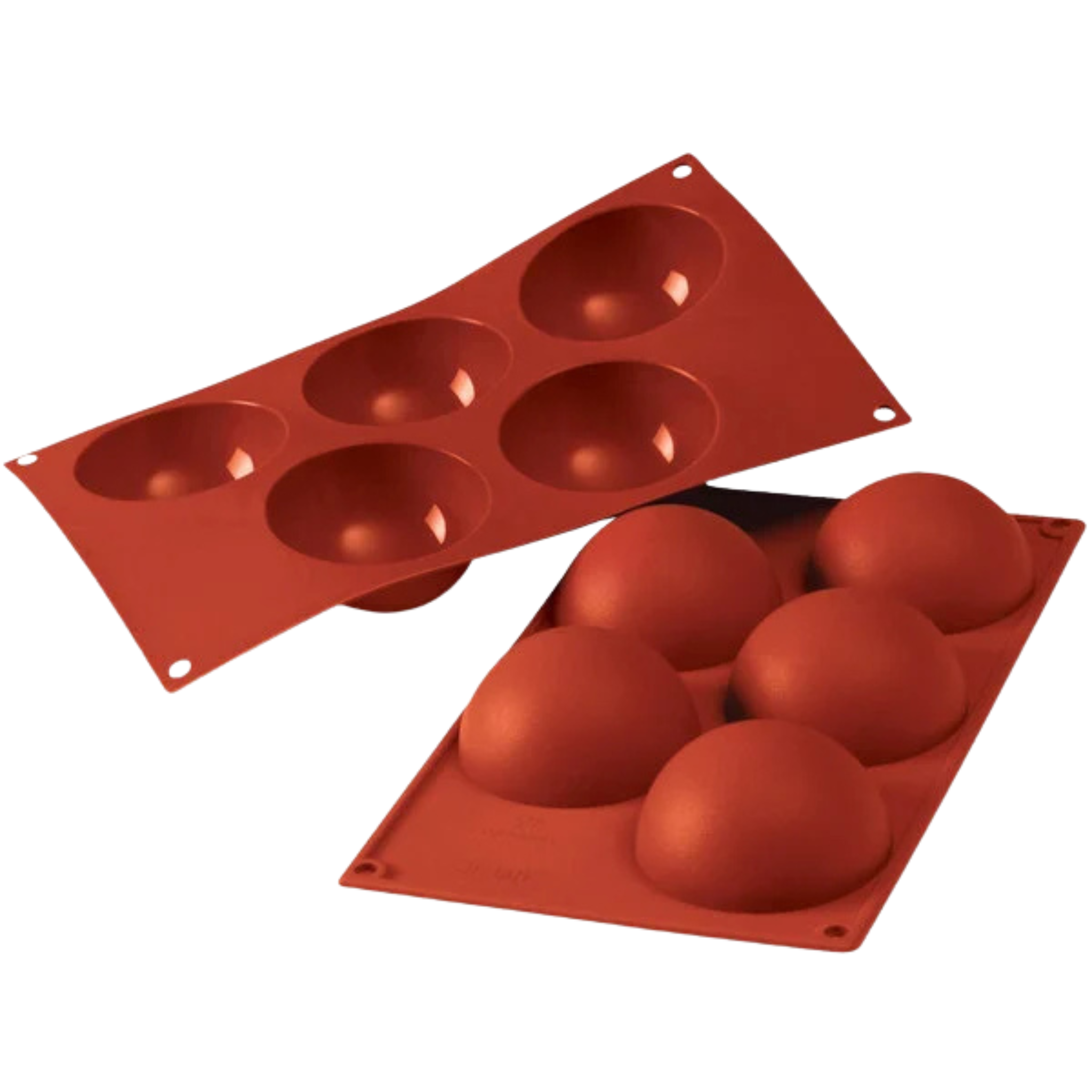 Moule 5 demi-sphères en silicone 7,9 x 4 cm - Silikomart
