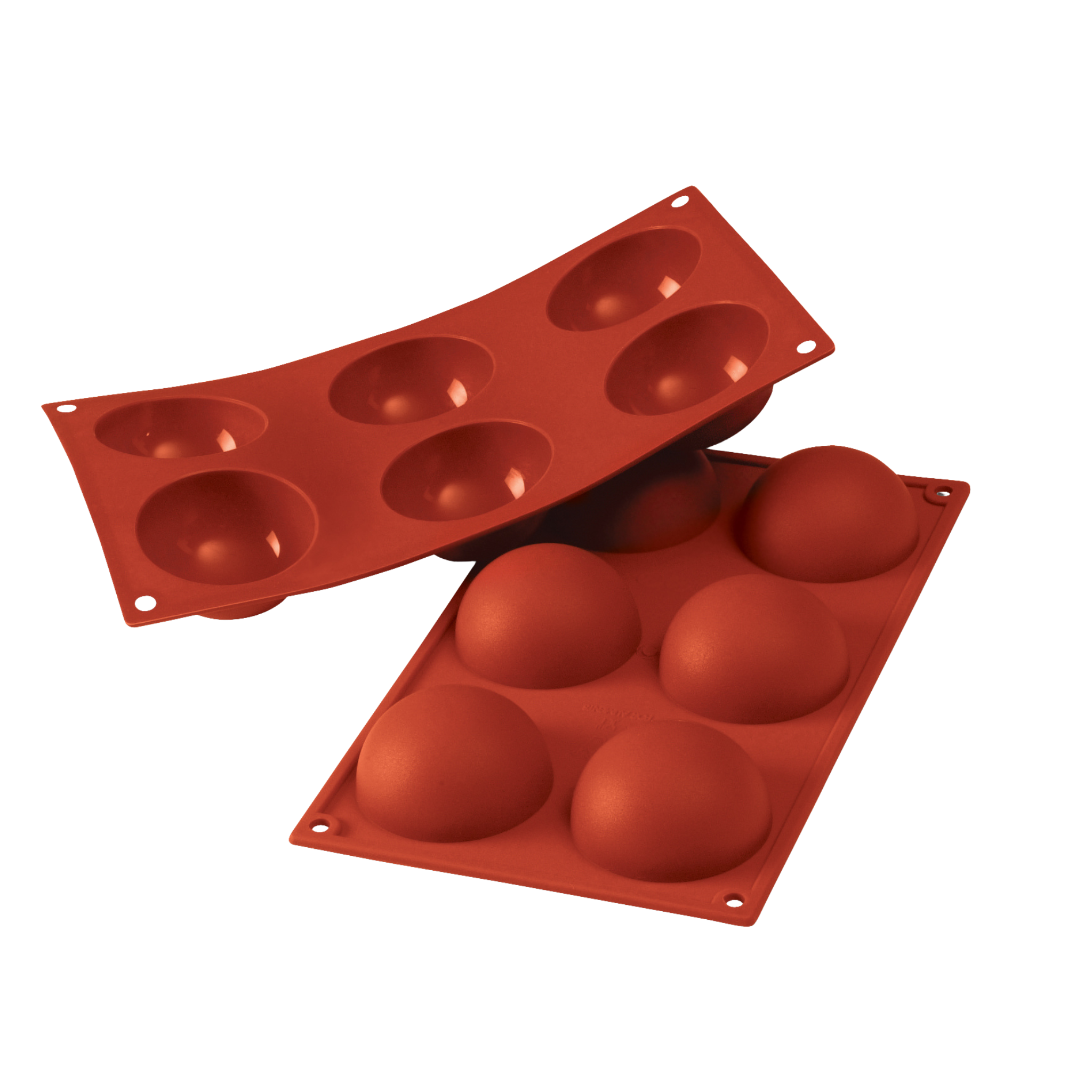 Moule 6 demi-sphères en silicone 7,1 x 3,5 cm - Silikomart