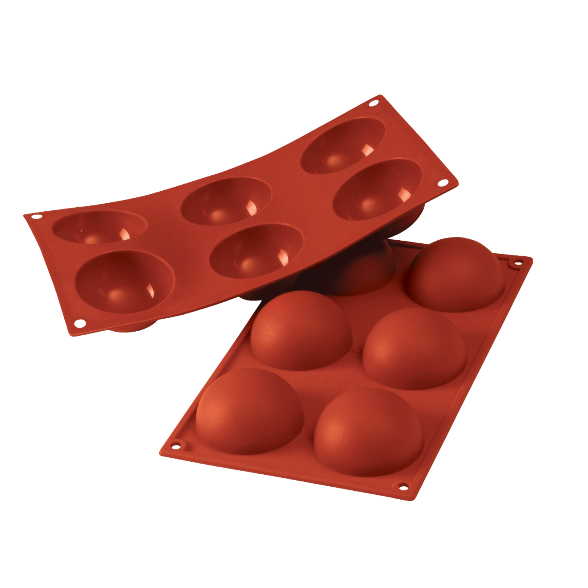 Moule 6 demi-sphères en silicone 6,1 x 3 cm - Silikomart