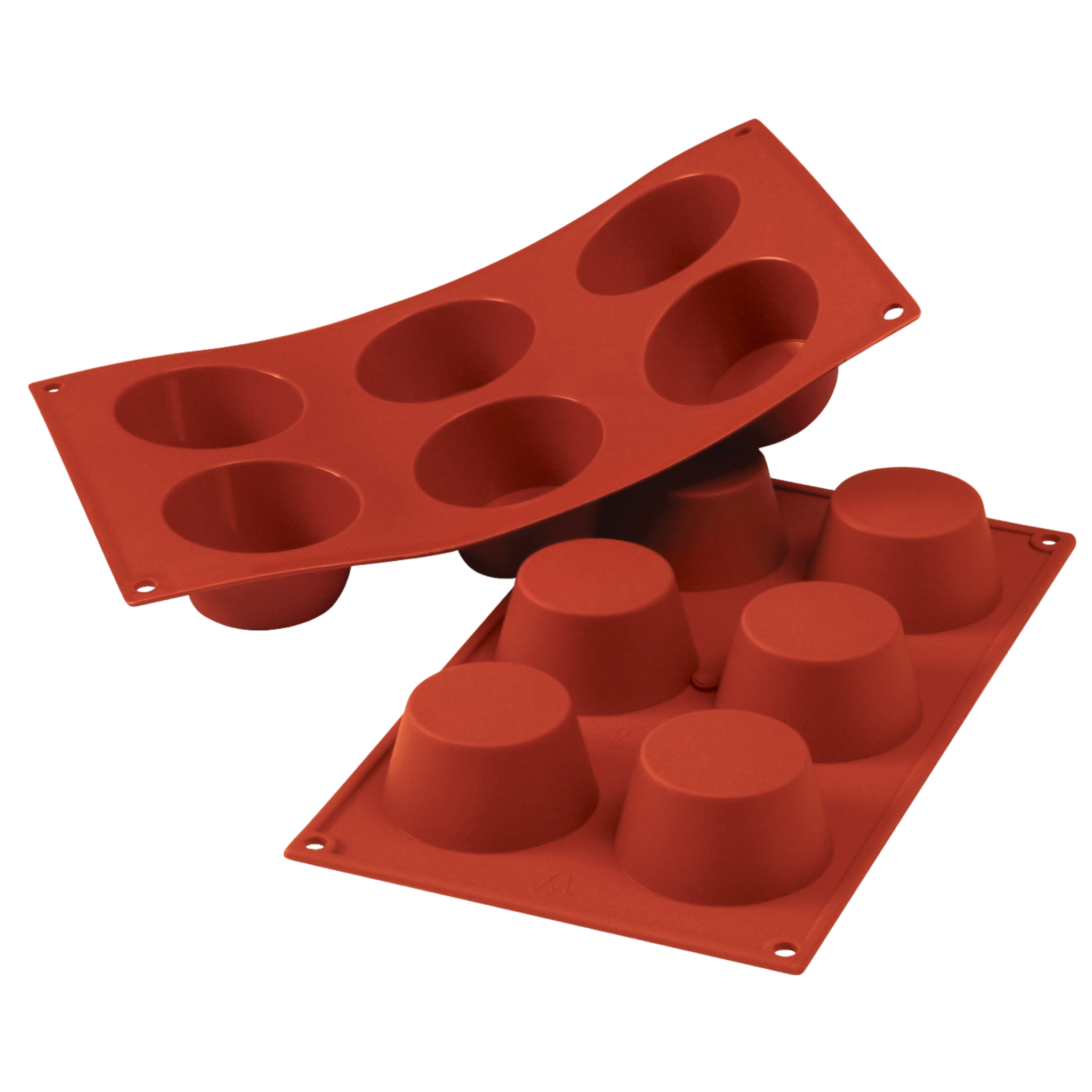 Moule à muffins 6 cavités en silicone 7,5 x 6 cm - Silikomart