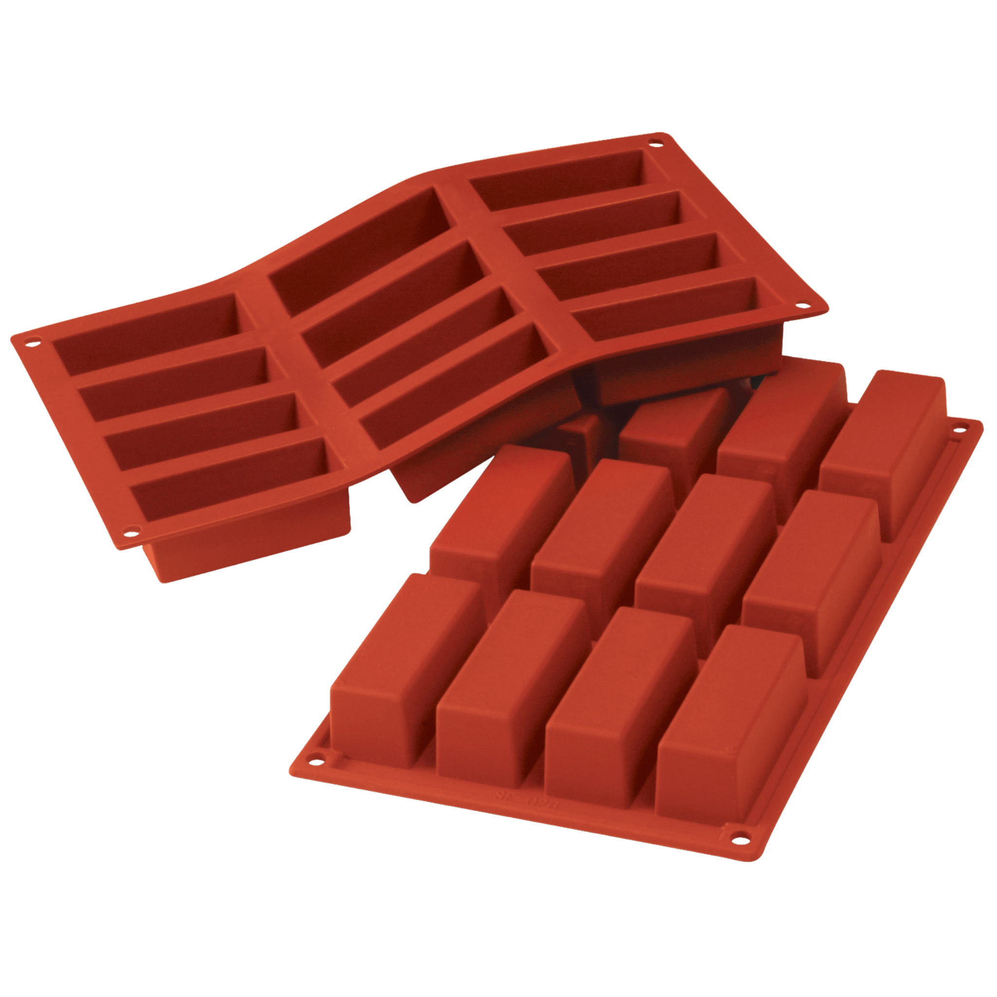 Moule à mini gâteaux 12 cavités en silicone 7,9 x 2,9 x 3 cm - Silikomart