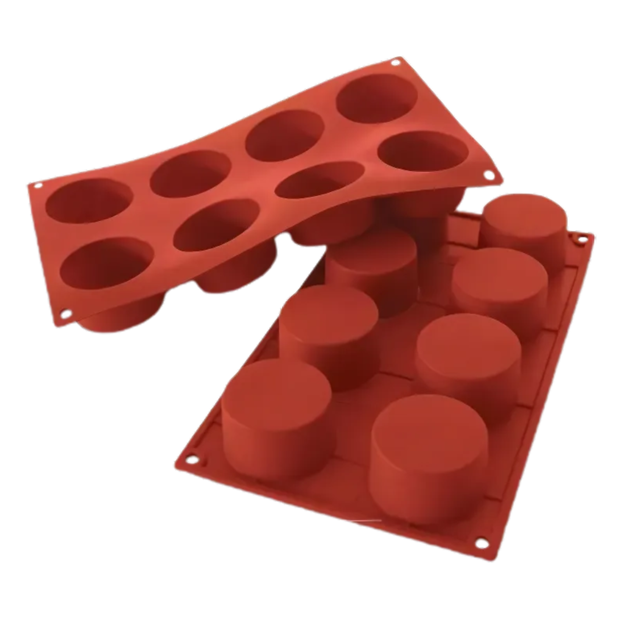 Moule 8 cylindres en silicone 6 x 3,5 cm - Silikomart