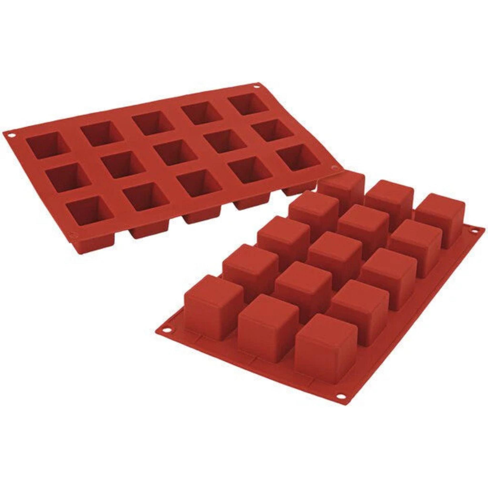 Moule 15 cubes en silicone 3,3 x 3,3 x 3,3 cm - Silikomart