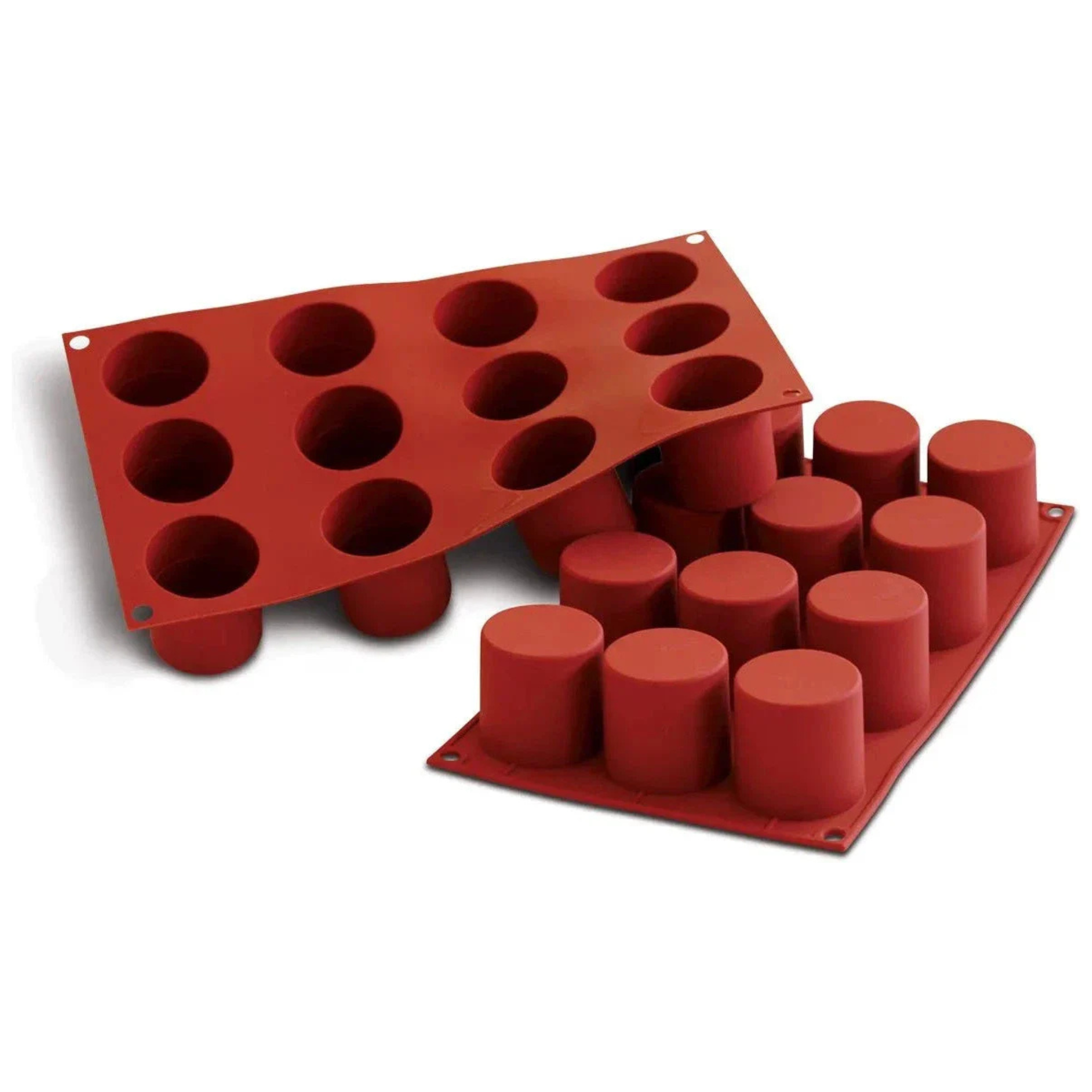 Moule 12 cylindres en silicone 4,5 x 4,8 cm - Silikomart