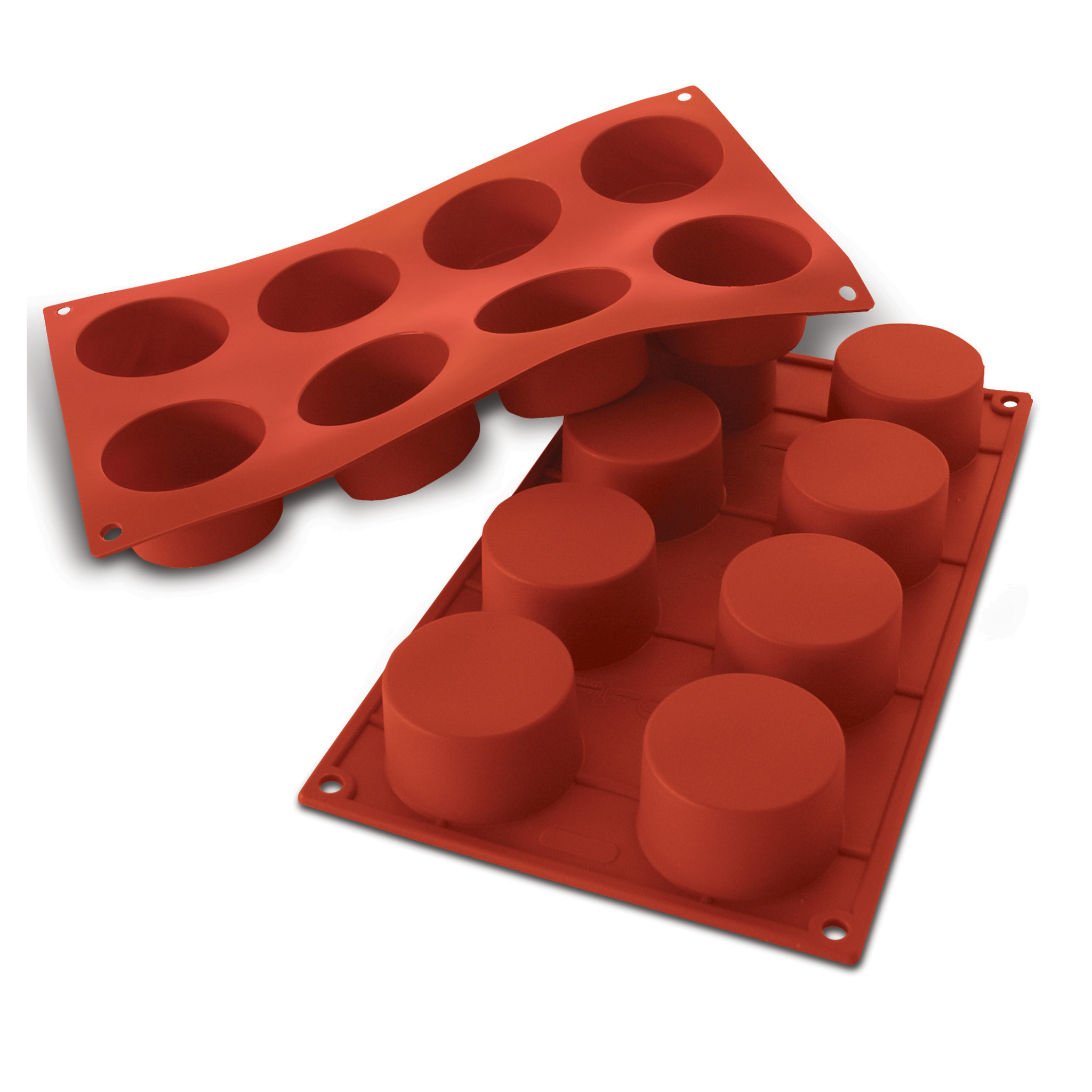 Moule 8 cylindres en silicone 6,1 x 3,8 cm - Silikomart
