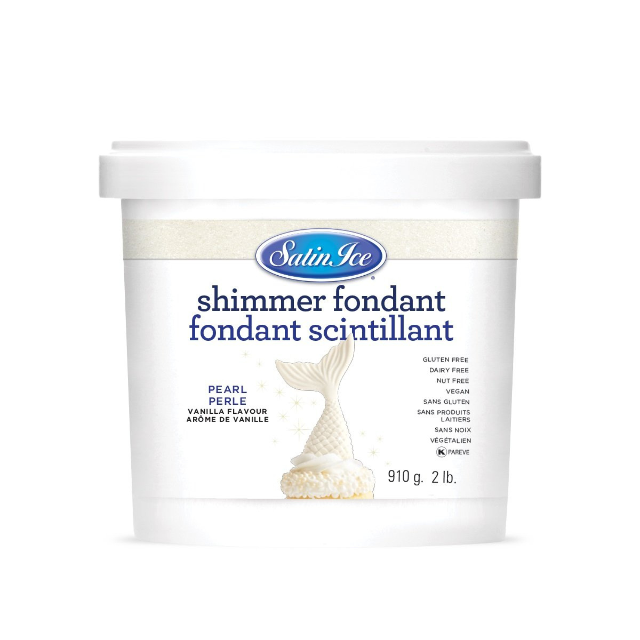 Fondant à la vanille effet nacré Perle 1 kg - Satin Ice