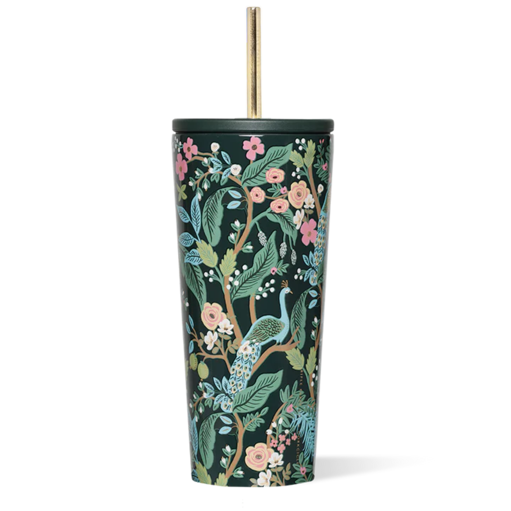 Tasse isolante avec paille Paon 24oz - Corkcicle
