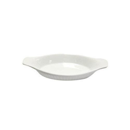 12 oz White Ceramic Oval Casserole Dish