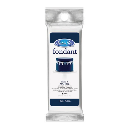 Fondant à la vanille bleu marin 125 g – Satin Ice