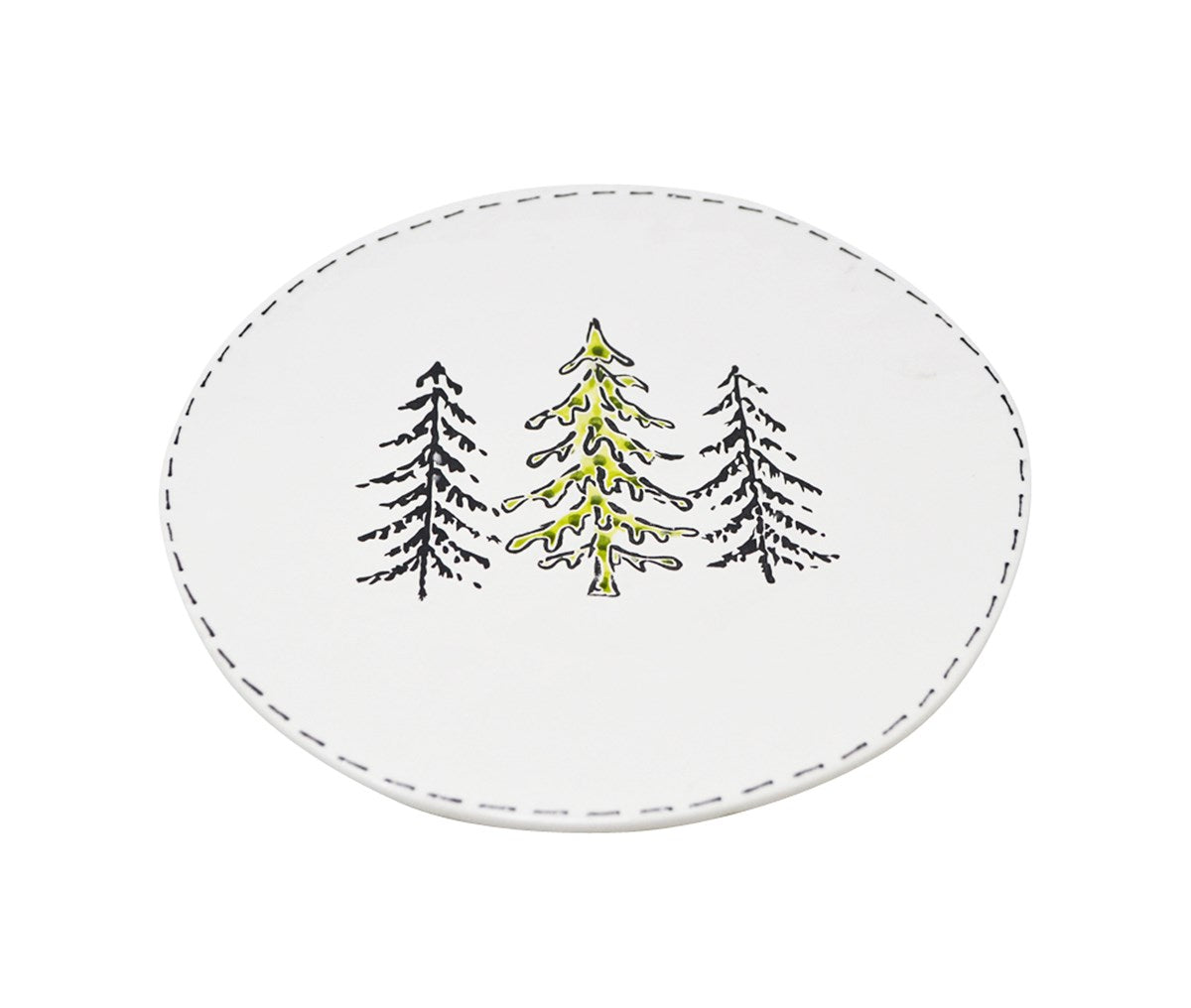 Plate 3 fir trees 23cm