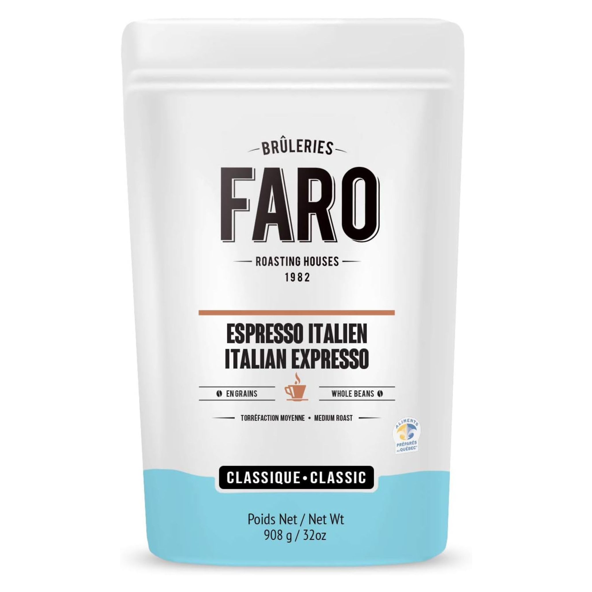 Italian Espresso Coffee Beans 908g - Faro
