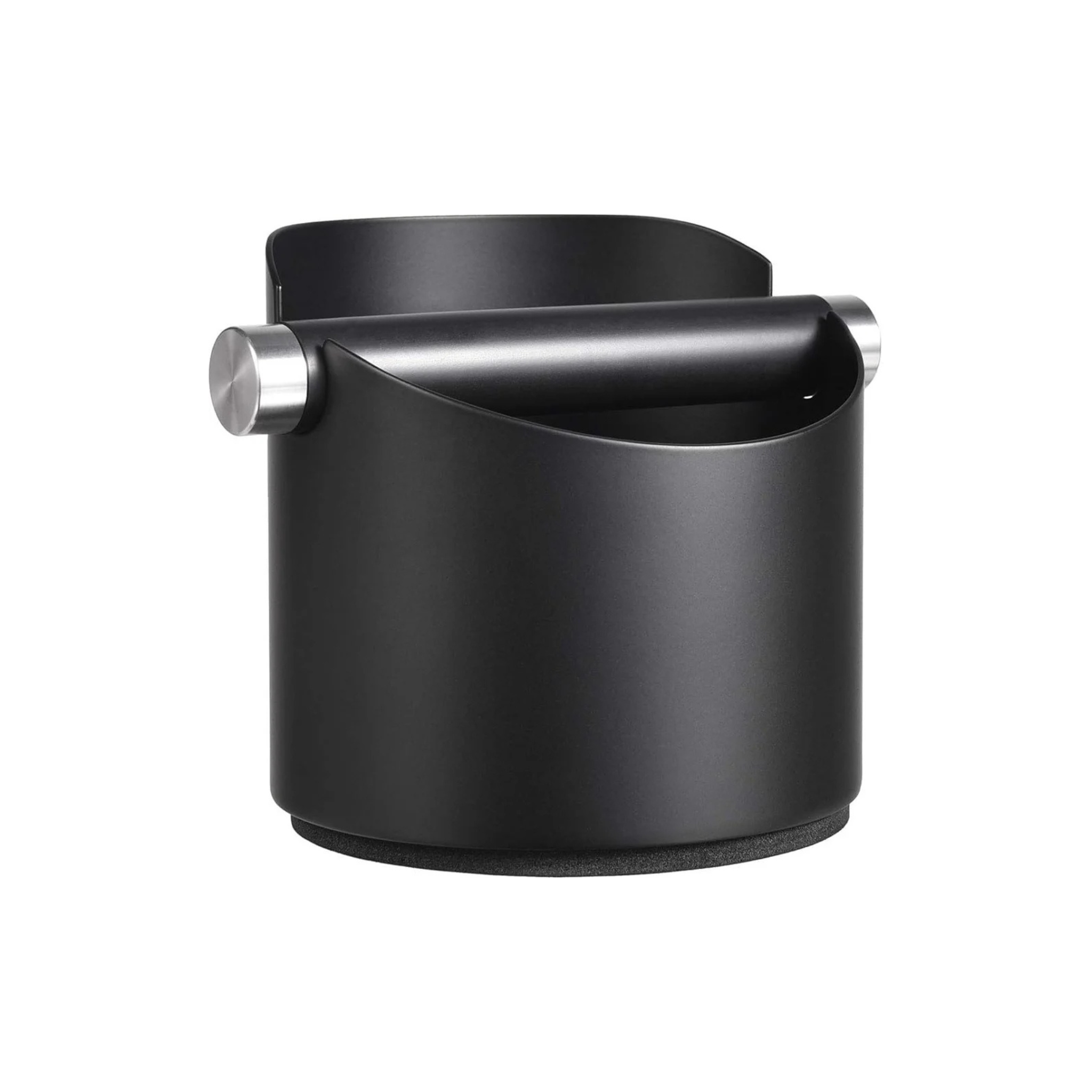 Black stainless steel coffee grounds container - Bellucci