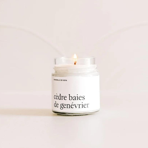 Chandelle de soya Cèdre baies de genévrier 212 ml - Marée Chandelles