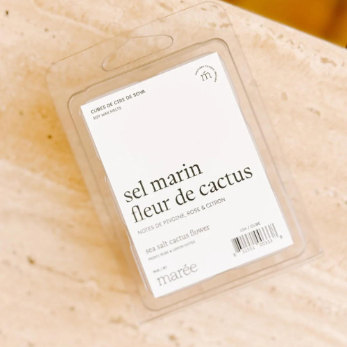 Soy wax cubes, sea salt, cactus flower - Tide Candles