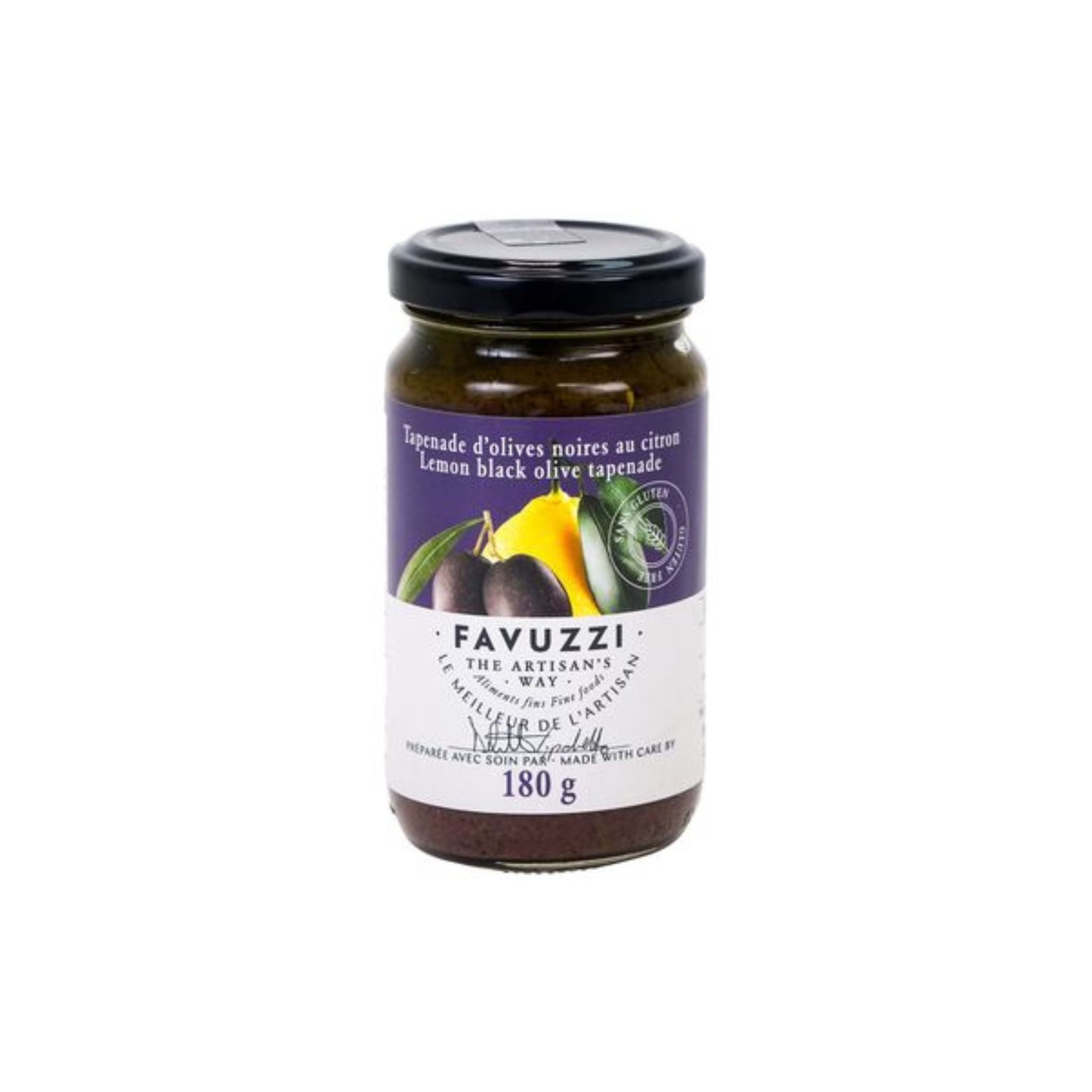 Black olive tapenade with lemon 180g - Favuzzi
