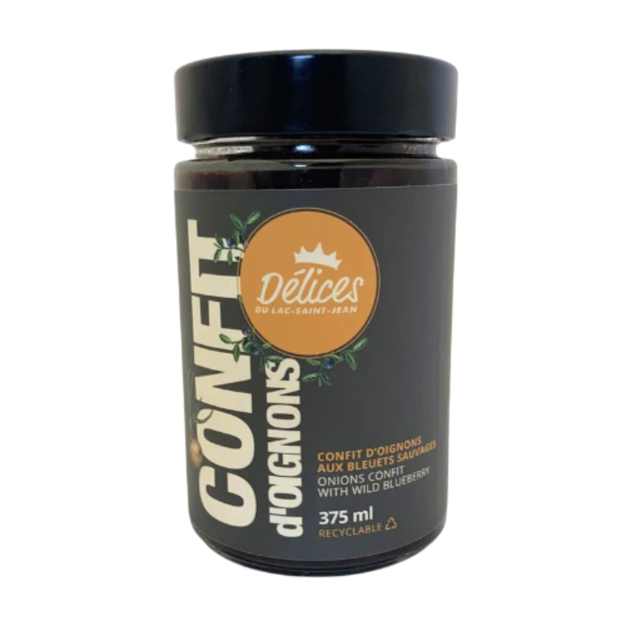 Confit d’oignons aux bleuets sauvages 375ml - Délices du Lac-Saint-Jean