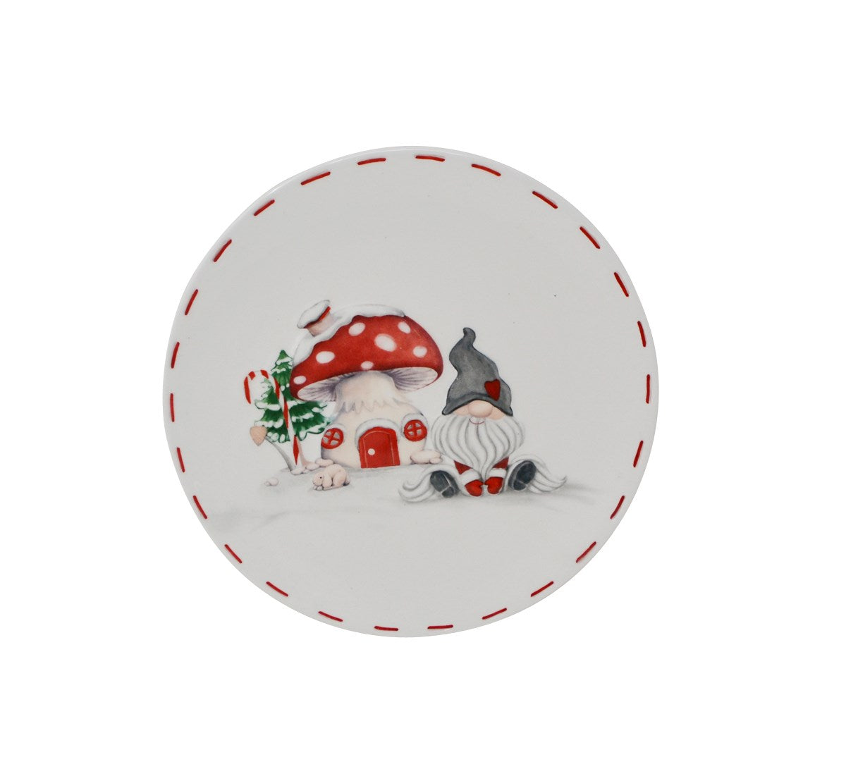 Christmas plate small gnome 20cm