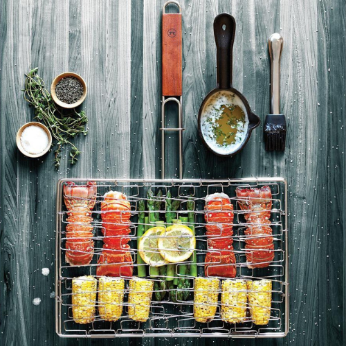 Panier pour BBQ avec manche en bois - Fox Run