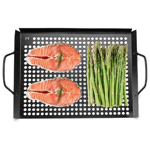 Grille pour BBQ non adhésive avec poignées 17" x 11" - Outset