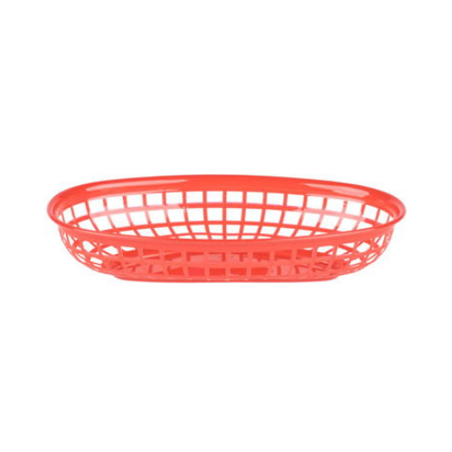 Red Plastic Food Basket 9¼ x 6"