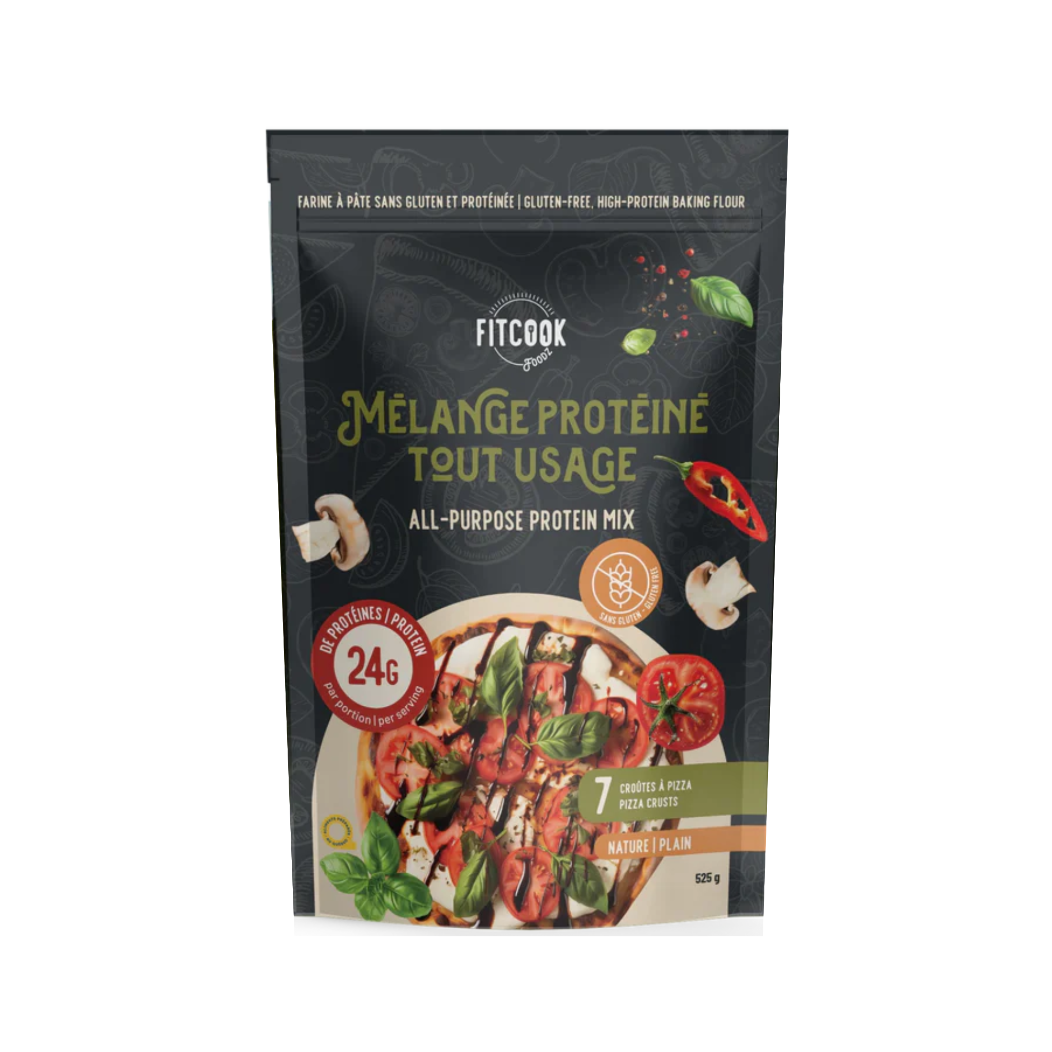 Mélange protéiné Nature pour pâte à pizza - Le Fit Cook