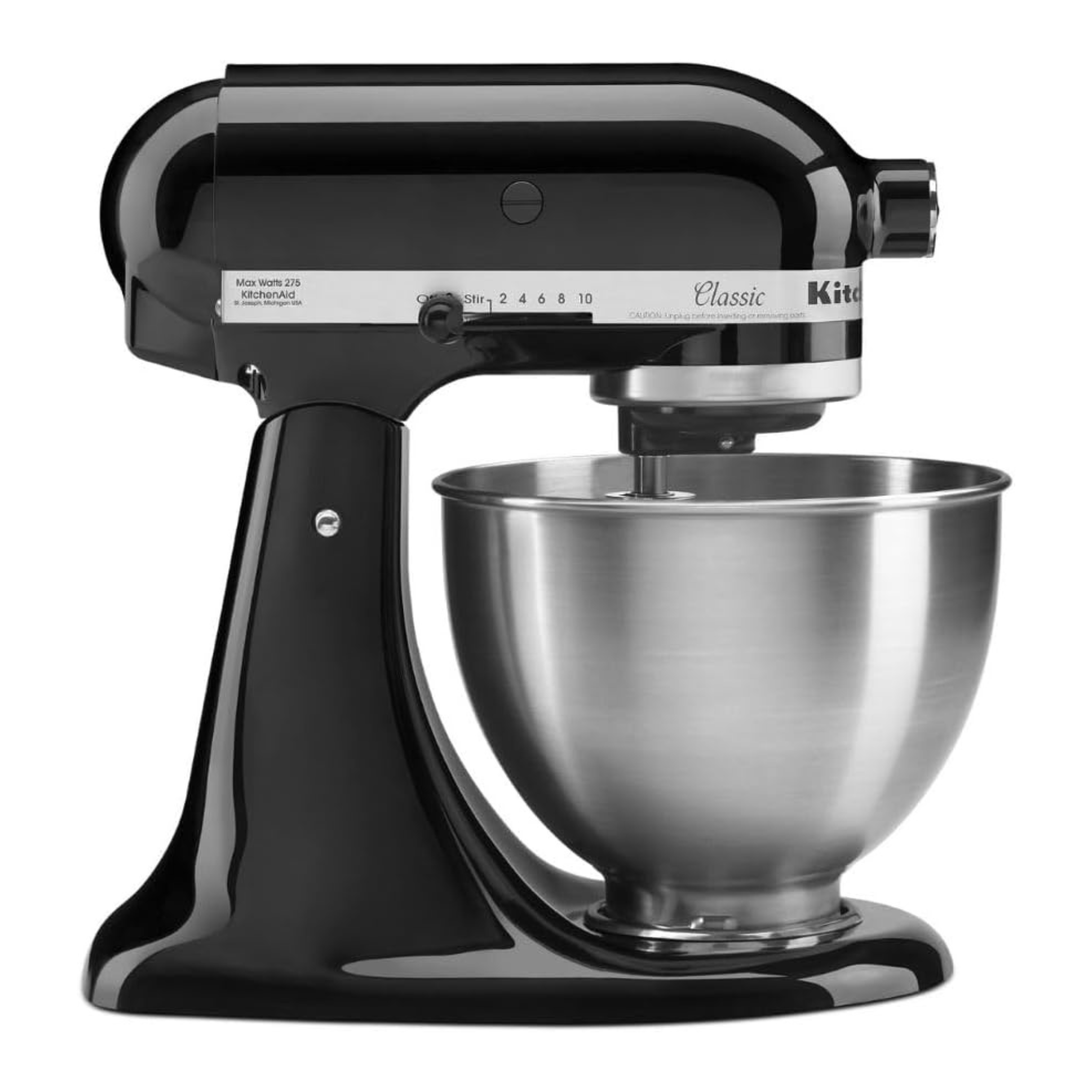 Batteur sur socle à tête inclinable Série Classique 4.5 pintes Noir - KitchenAid