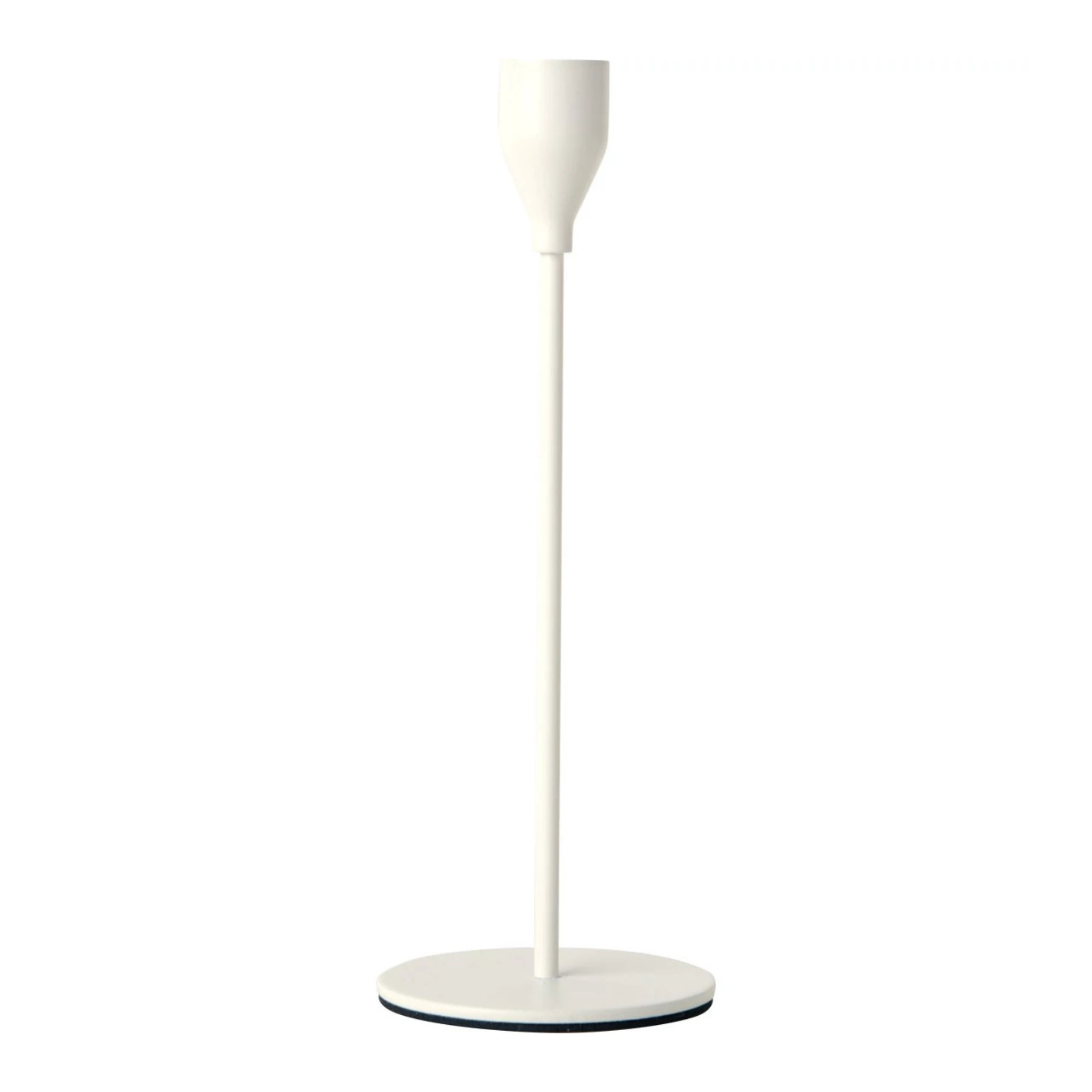 Bougeoir minimaliste en métal Blanc 23 cm