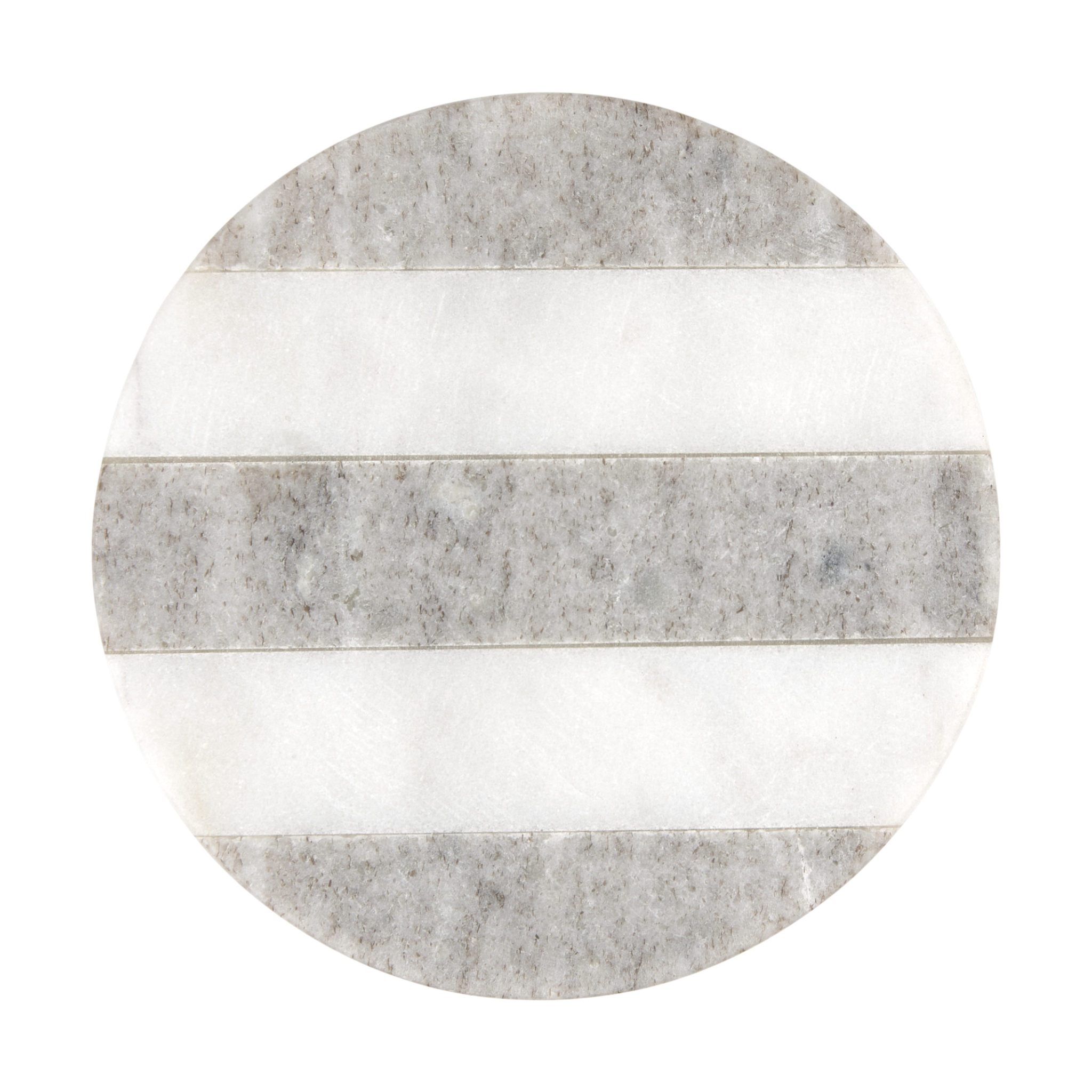 Sous-verre rond en marbre Blanc et Beige - Maxwell & Williams