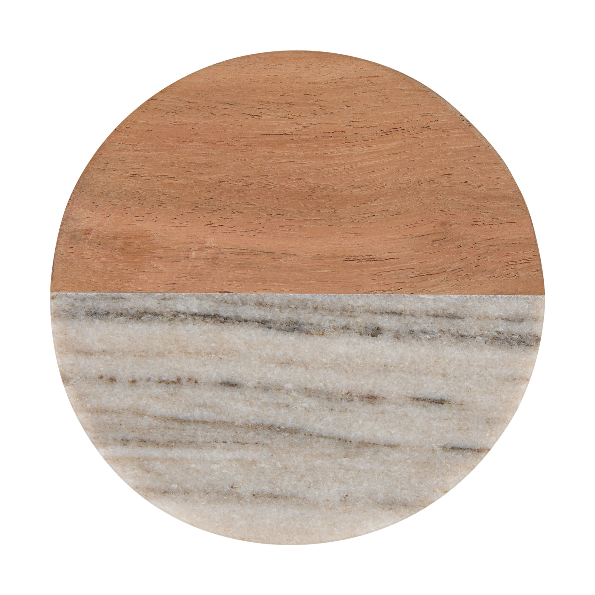 Sous-verre rond en bois et marbre Beige - Maxwell & Williams