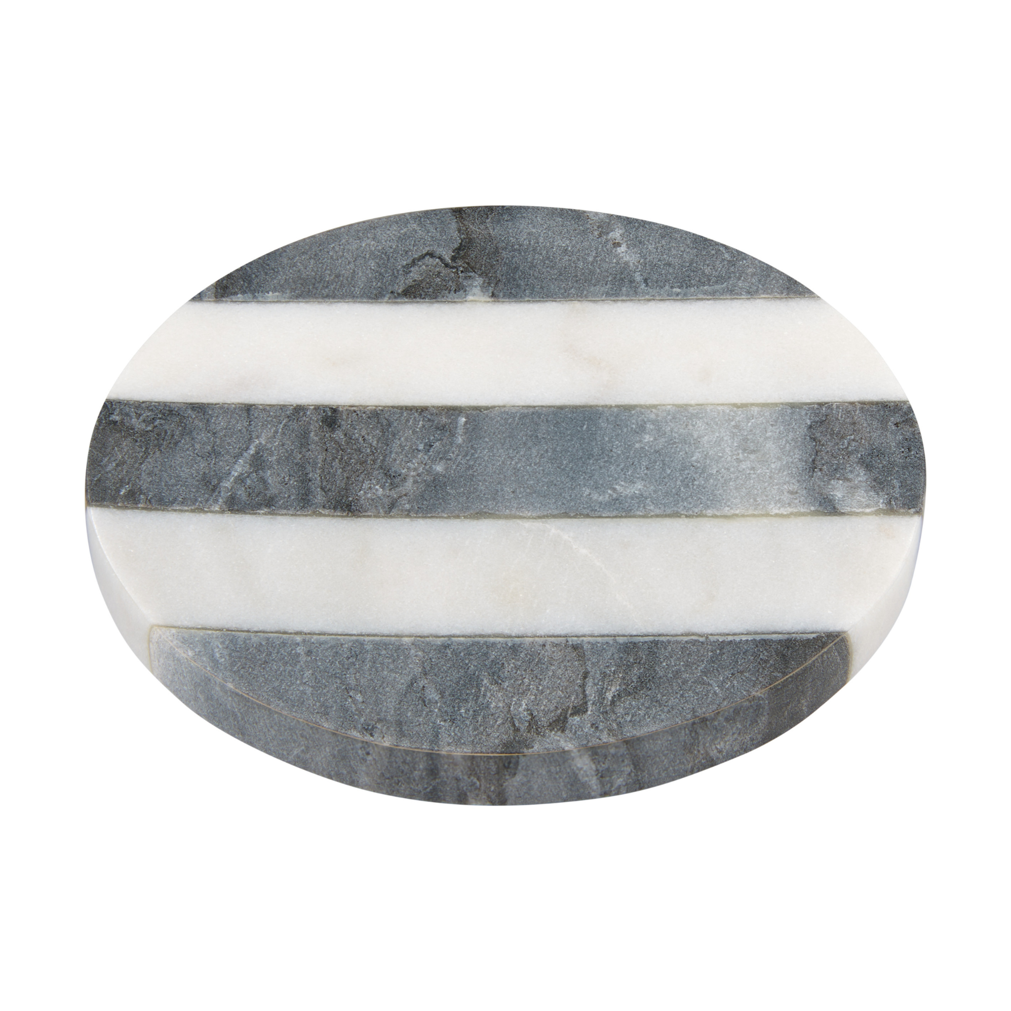 Sous-verre rond en marbre Blanc et Charcoal - Maxwell & Williams