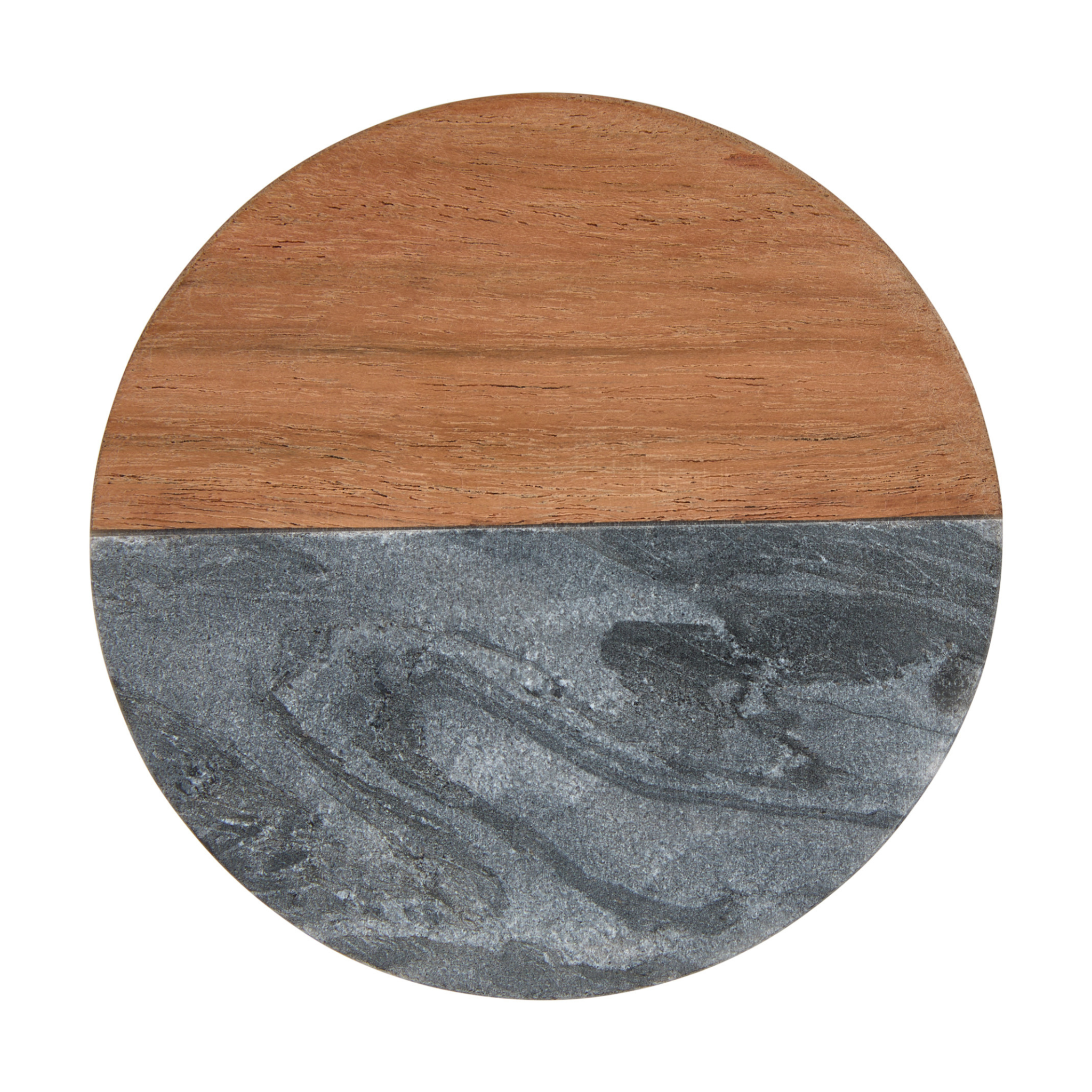 Sous-verre rond en bois et marbre Charcoal - Maxwell & Williams