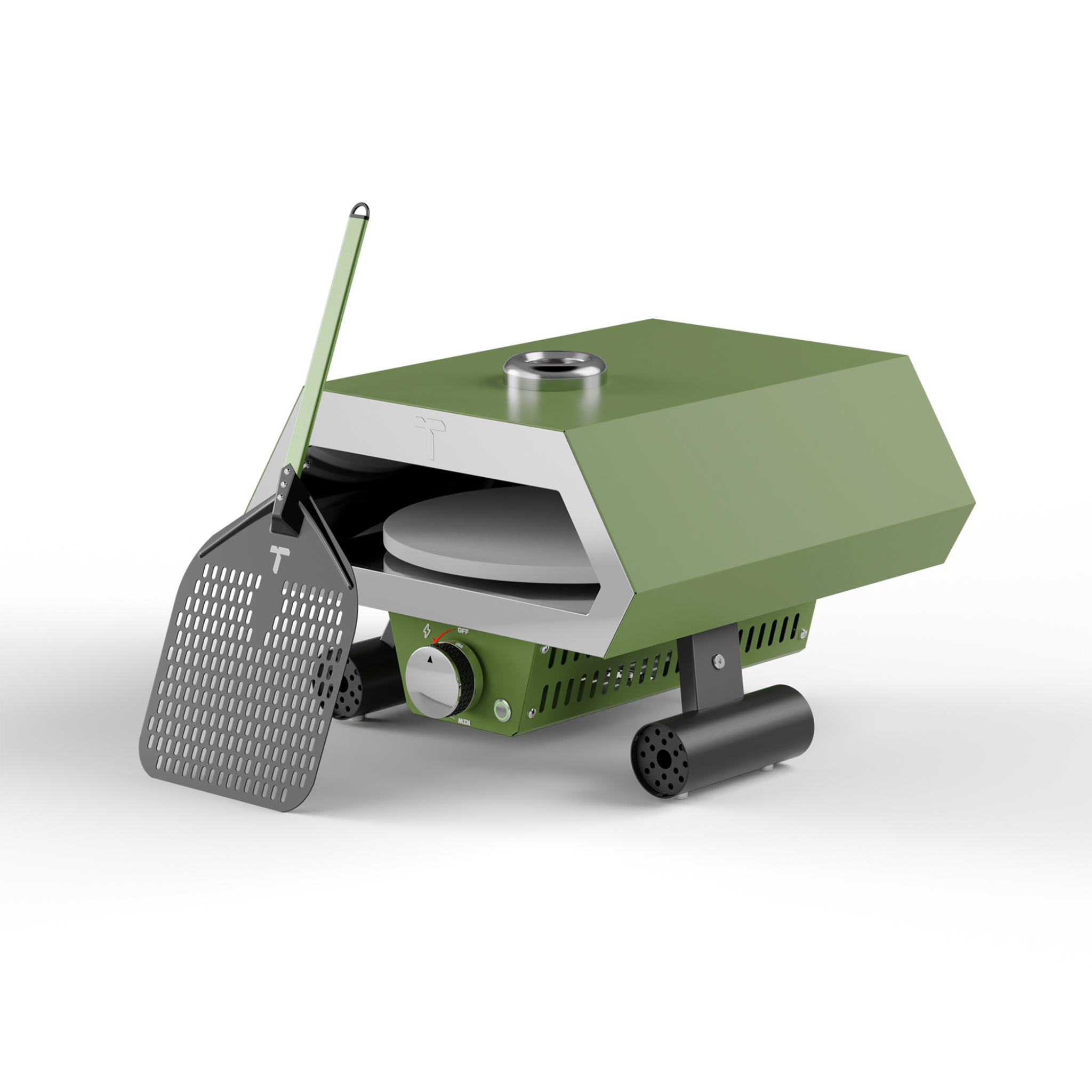 Four à pizza au propane rotatif Ronzio vert – Turpone