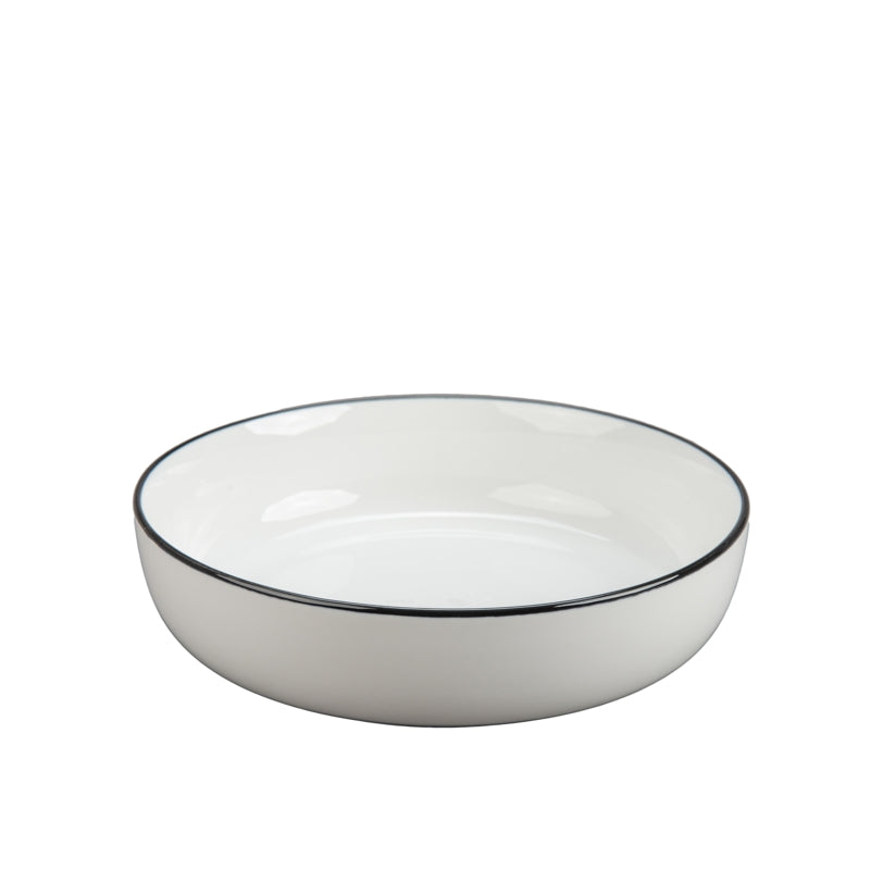 Bol à pâtes Silhouette en porcelaine blanche 20 cm - BIA