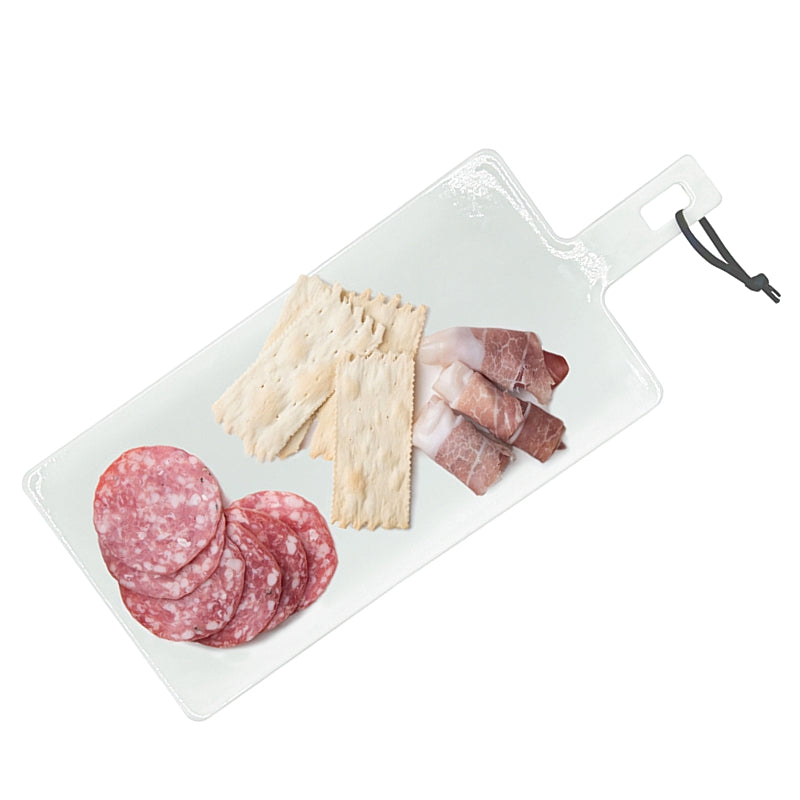 Plateau de service blanc 38 x 16 cm