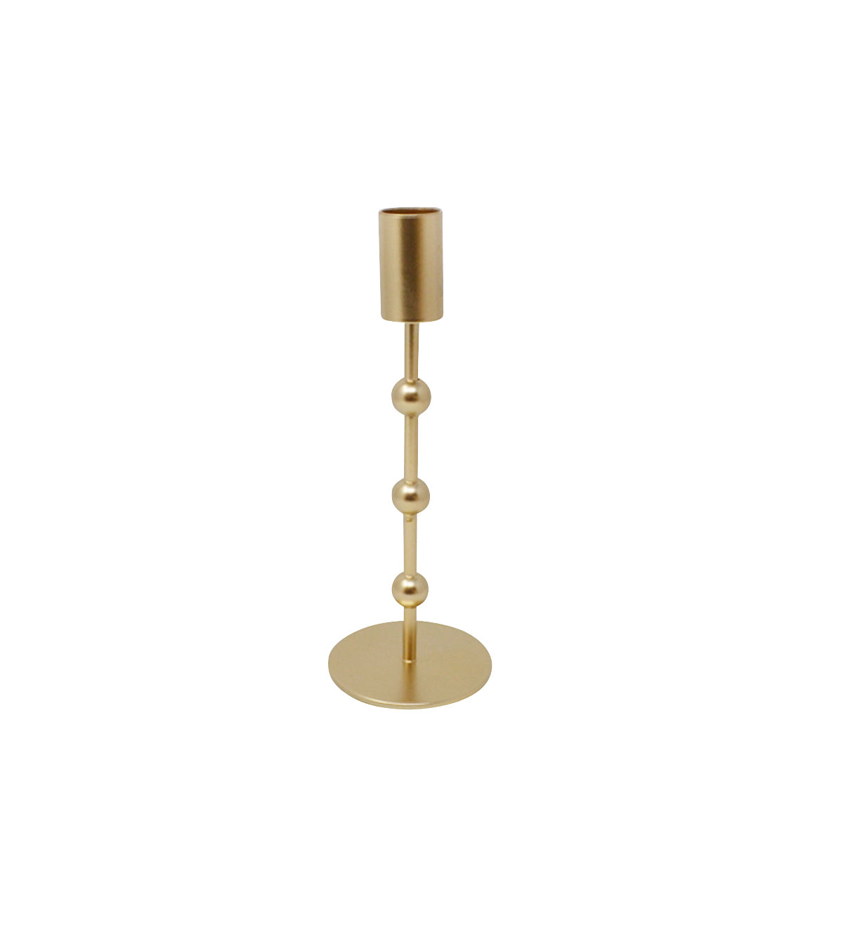 Small gold metal candle holder