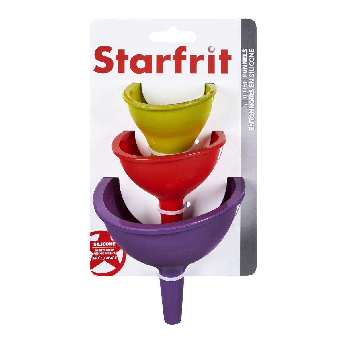 Set of 3 silicone funnels - Starfrit