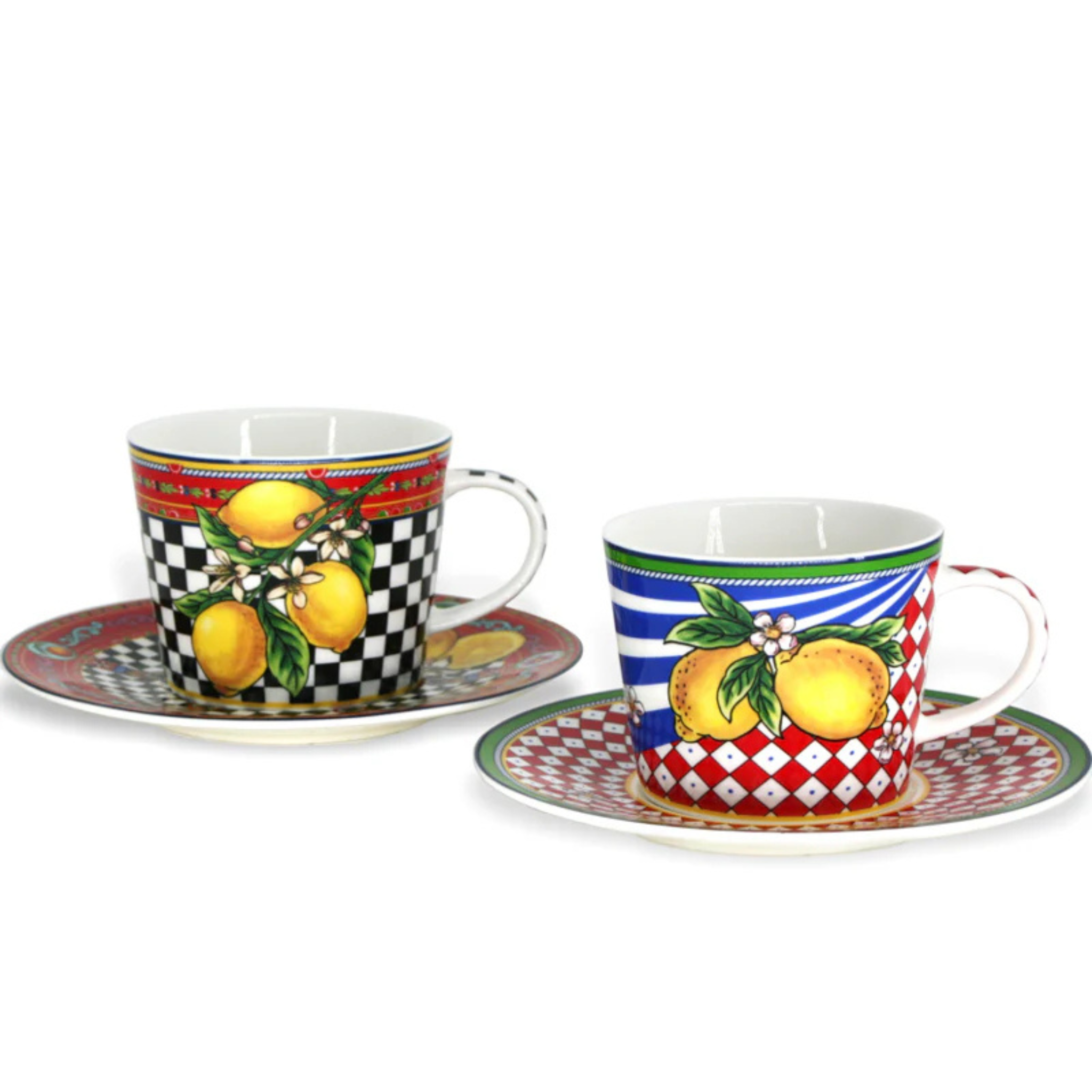 Ensemble de 2 tasses à espresso et soucoupes Citron – BIA