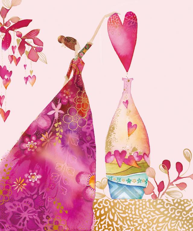 Carte de souhait comme un coeur 5x6