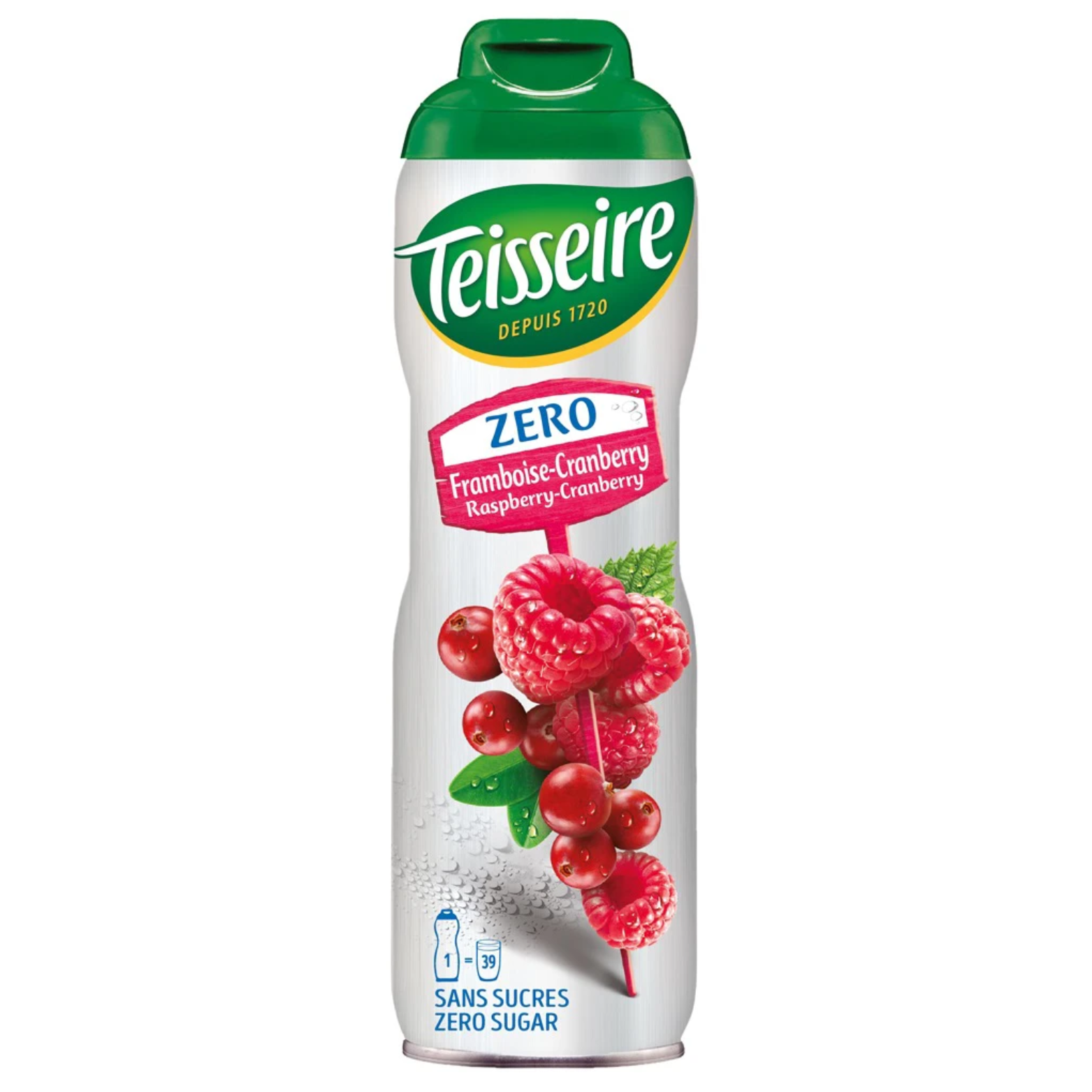 Sirop framboise et canneberge sans sucre 600ml - Teisseire