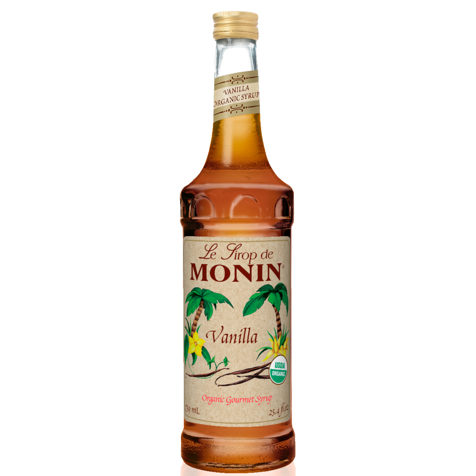 Organic Vanilla Syrup 750ml - Monin