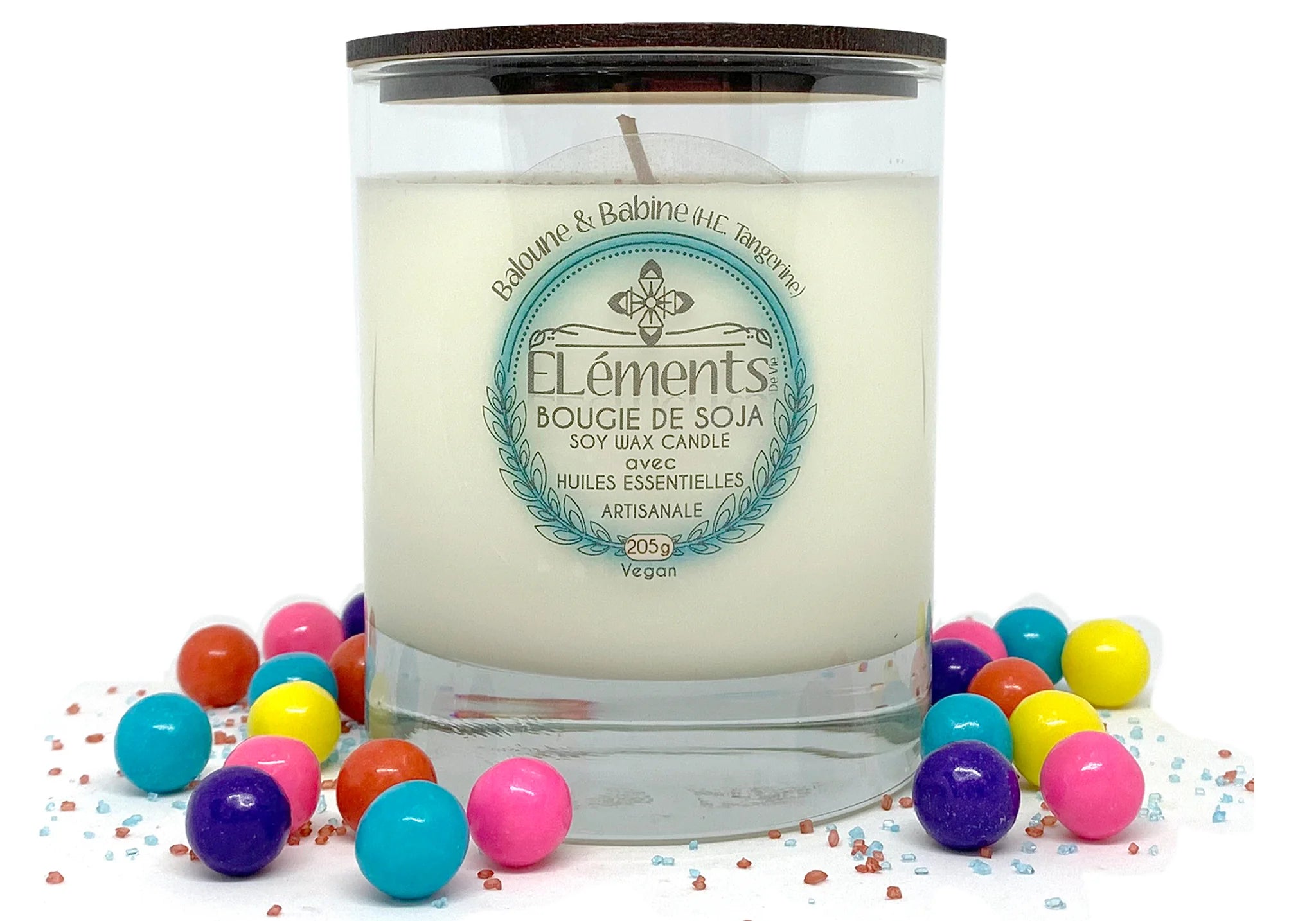 Chandelle de soja Baloune & babine 205g - Éléments de vie