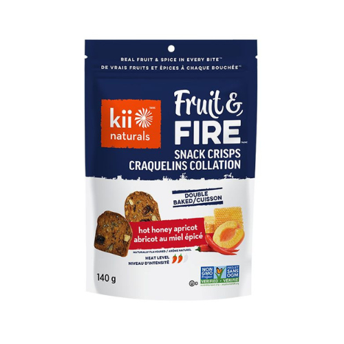 Mini Snack Crackers Apricot &amp; Spiced Honey 140g - Kii Naturals