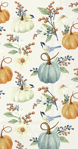 Ensemble de 20 serviettes de table en papier Citrouilles