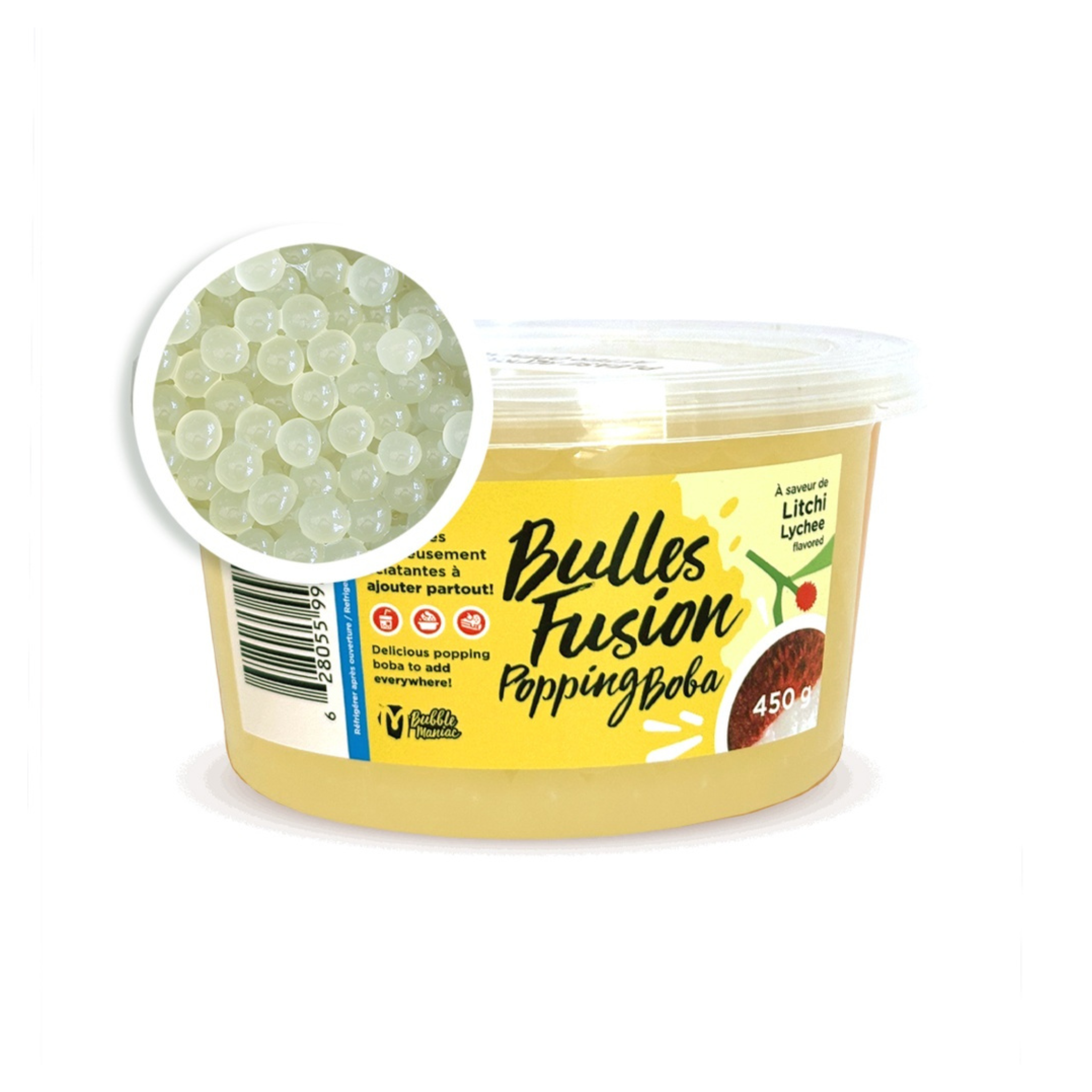 Bulles Fusion au litchi 450g