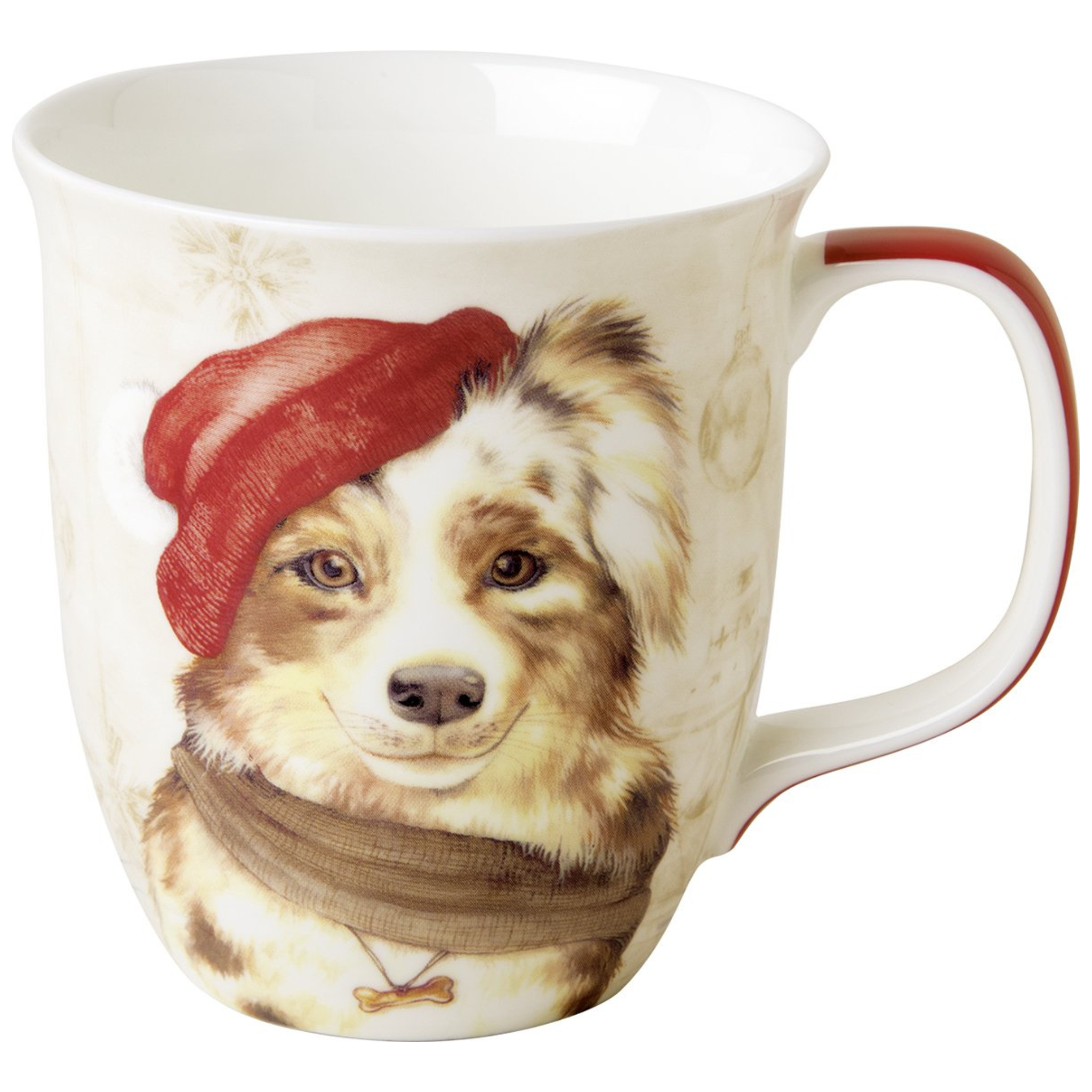 Tasse en porcelaine Chien de Noël 375ml