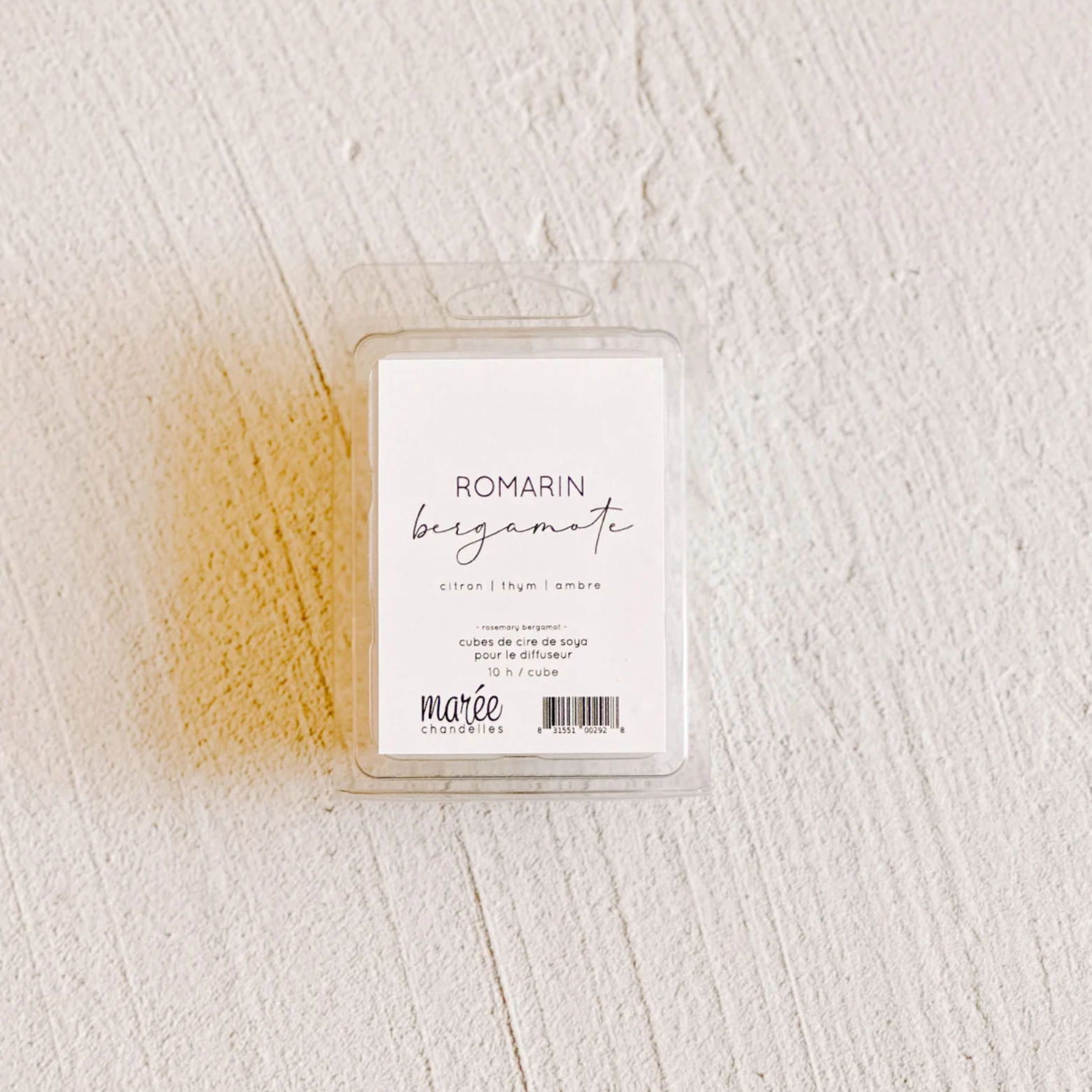 Pastilles de cire de soya Romarin et bergamote - Marée Chandelles