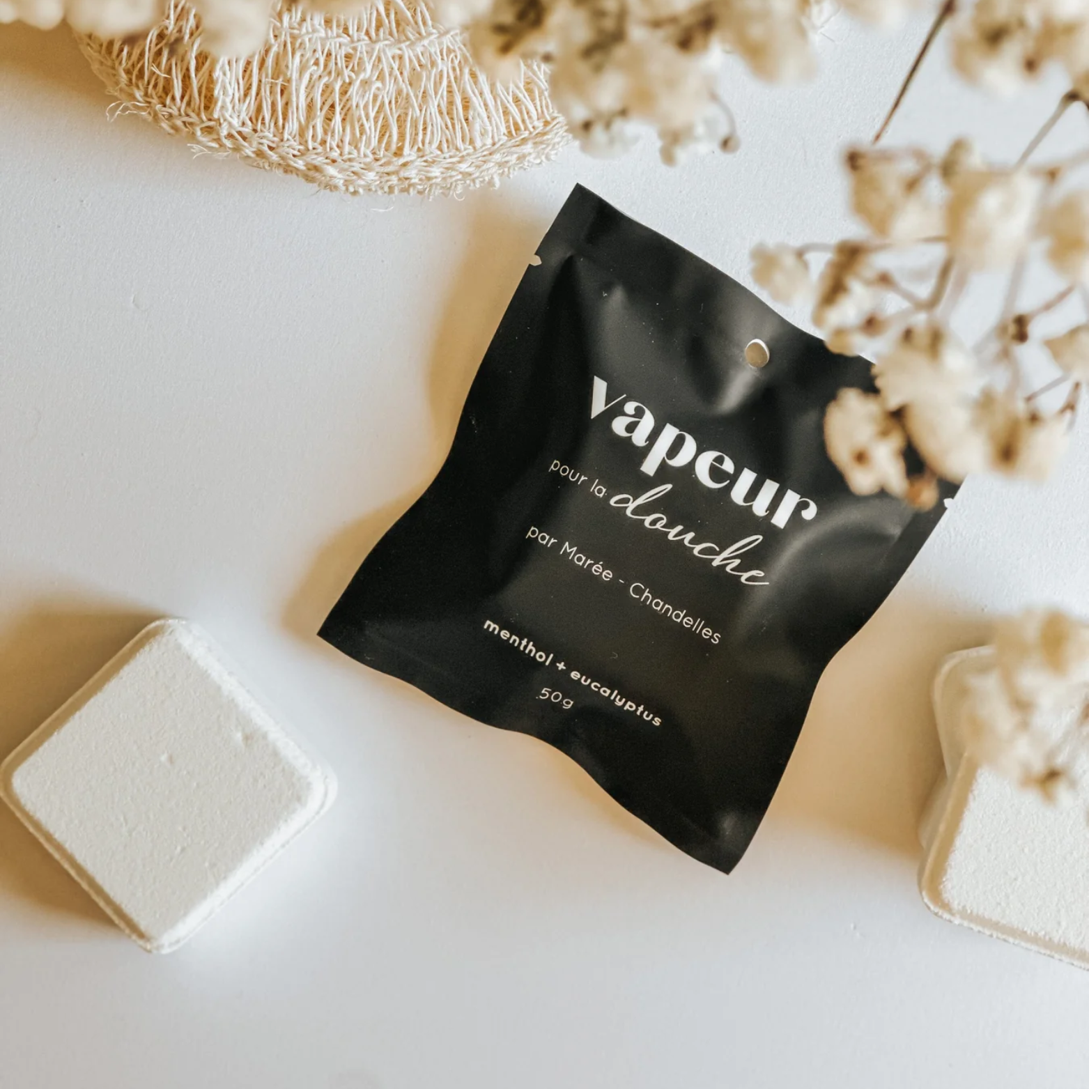 Vapeurs de douche Menthol et eucalyptus 50 g - Marée Chandelles