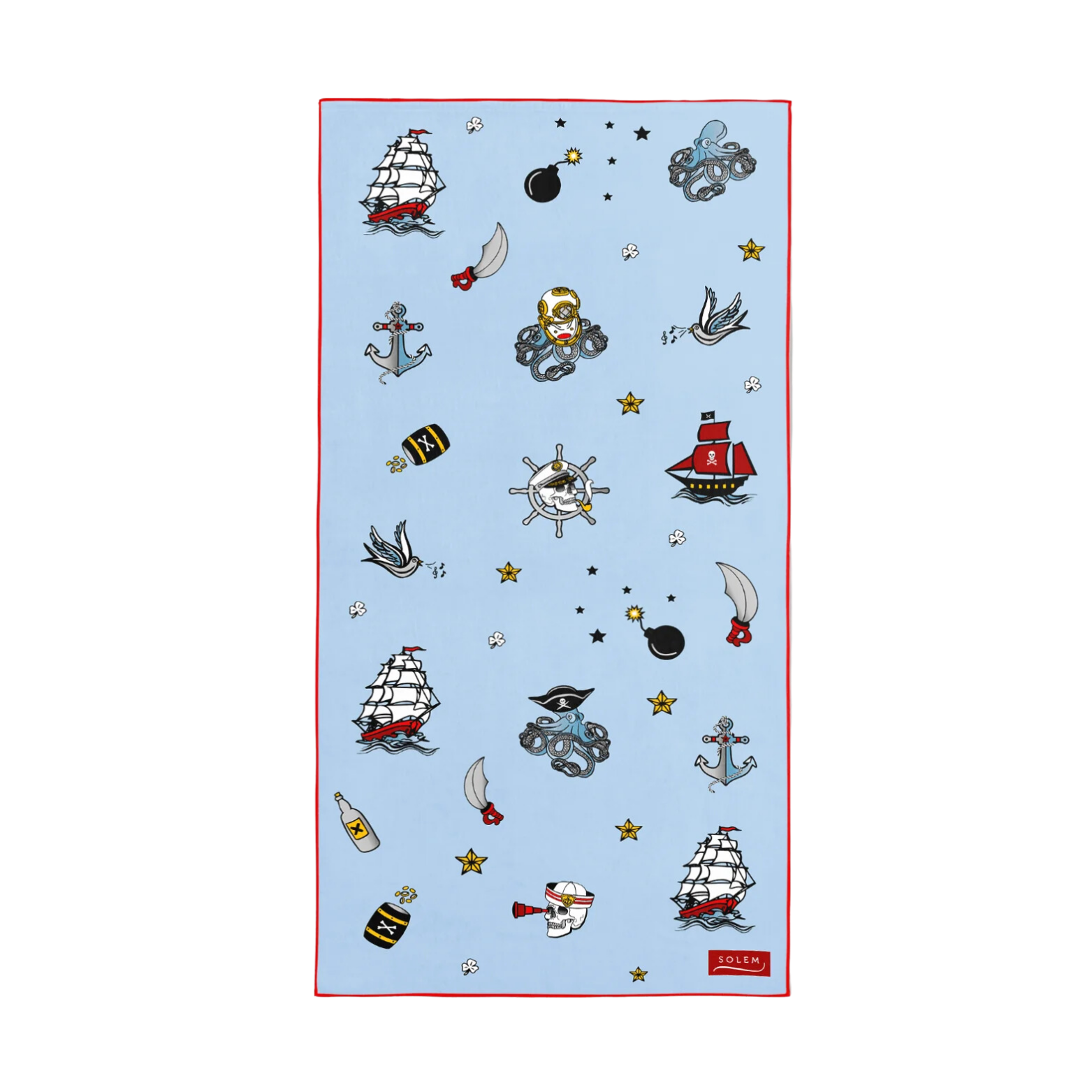 Serviette de plage en microfibre Hissez Ho! - Solem