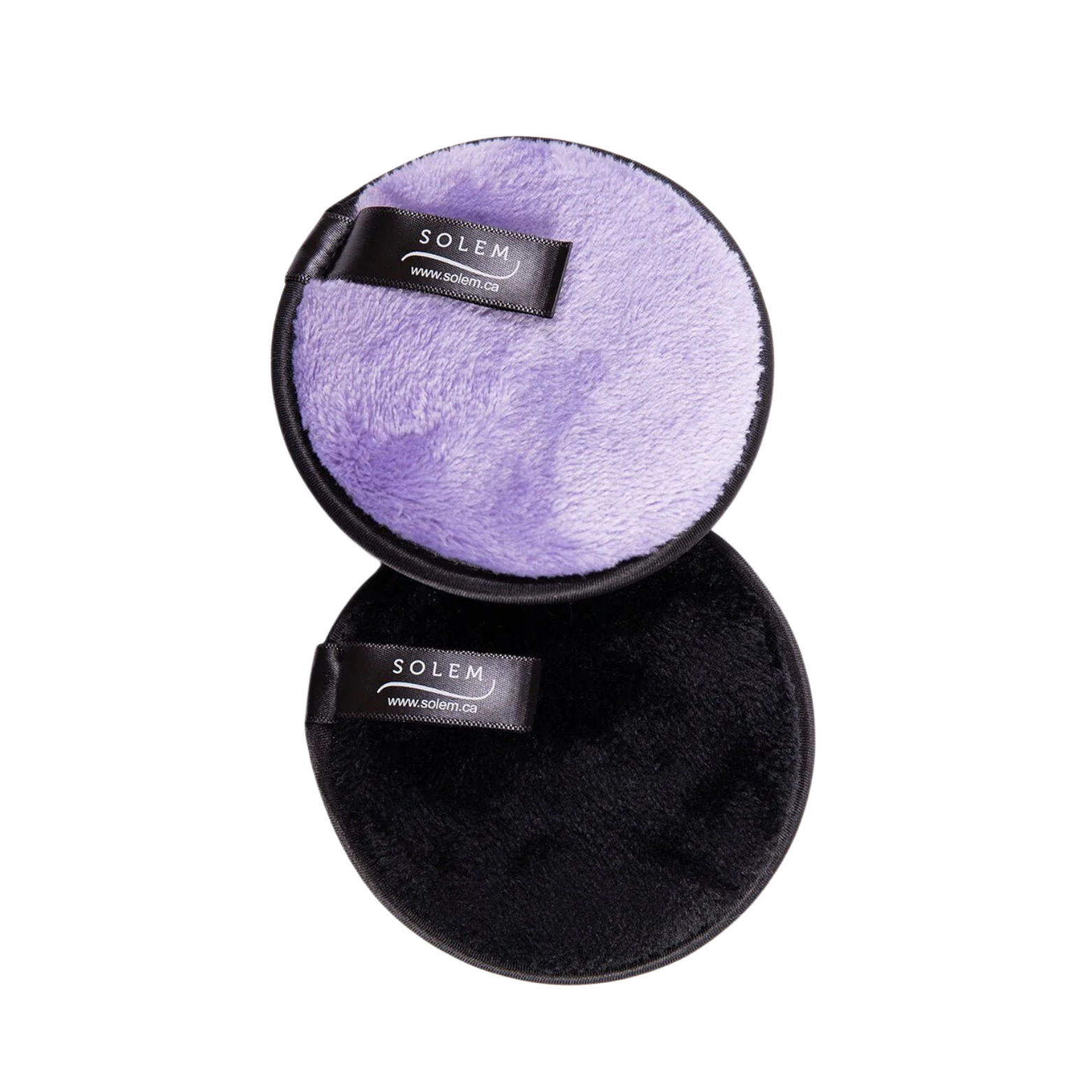 Ensemble de 2 tampons démaquillants Violet et noir - Solem