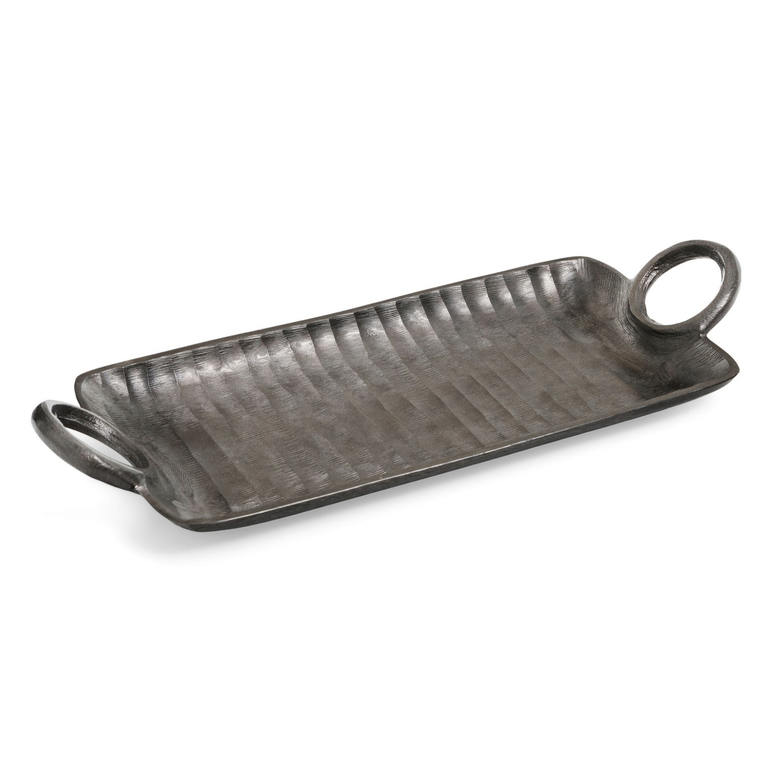 Plateau décoratif métallique 19.5 x 2.5 po